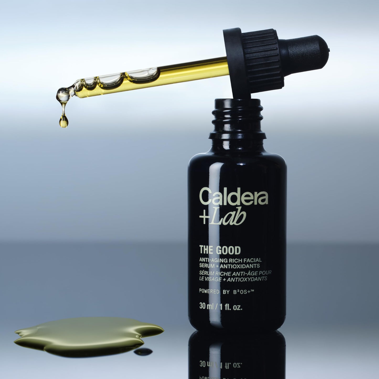 Caldera + Lab The Good | Men's Organic Moisturizing Face Serum for Dry, Sensitive, & Normal Skin – Vegan, Natural & Antioxidant Packed Skincare Facial Oil
