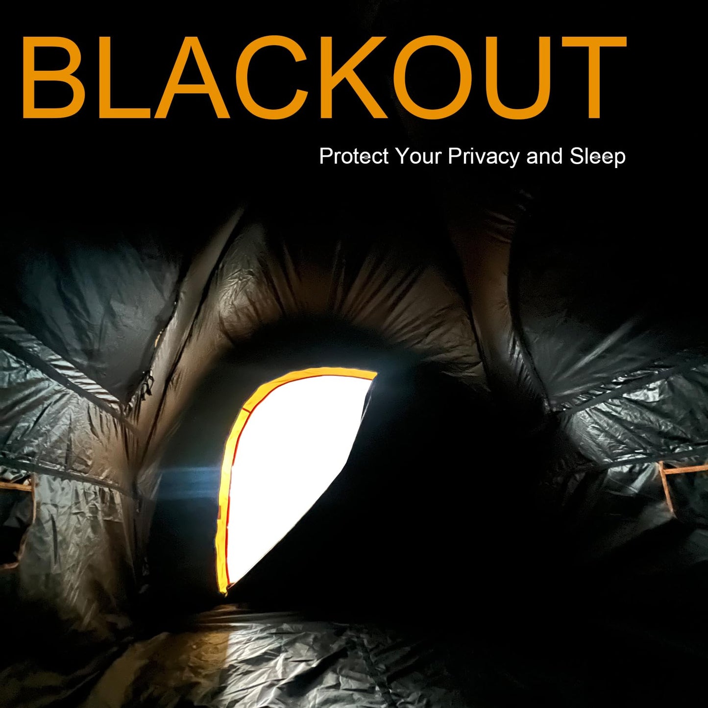HREFEU Pickup Truck Blackout Tent, Portable Truck Bed Tent for Camping, Waterproof PU2000mm Double Layer for 2 Person, Compact and Full Size Regular Bed Long Bed (Black) (5.0-5.2)