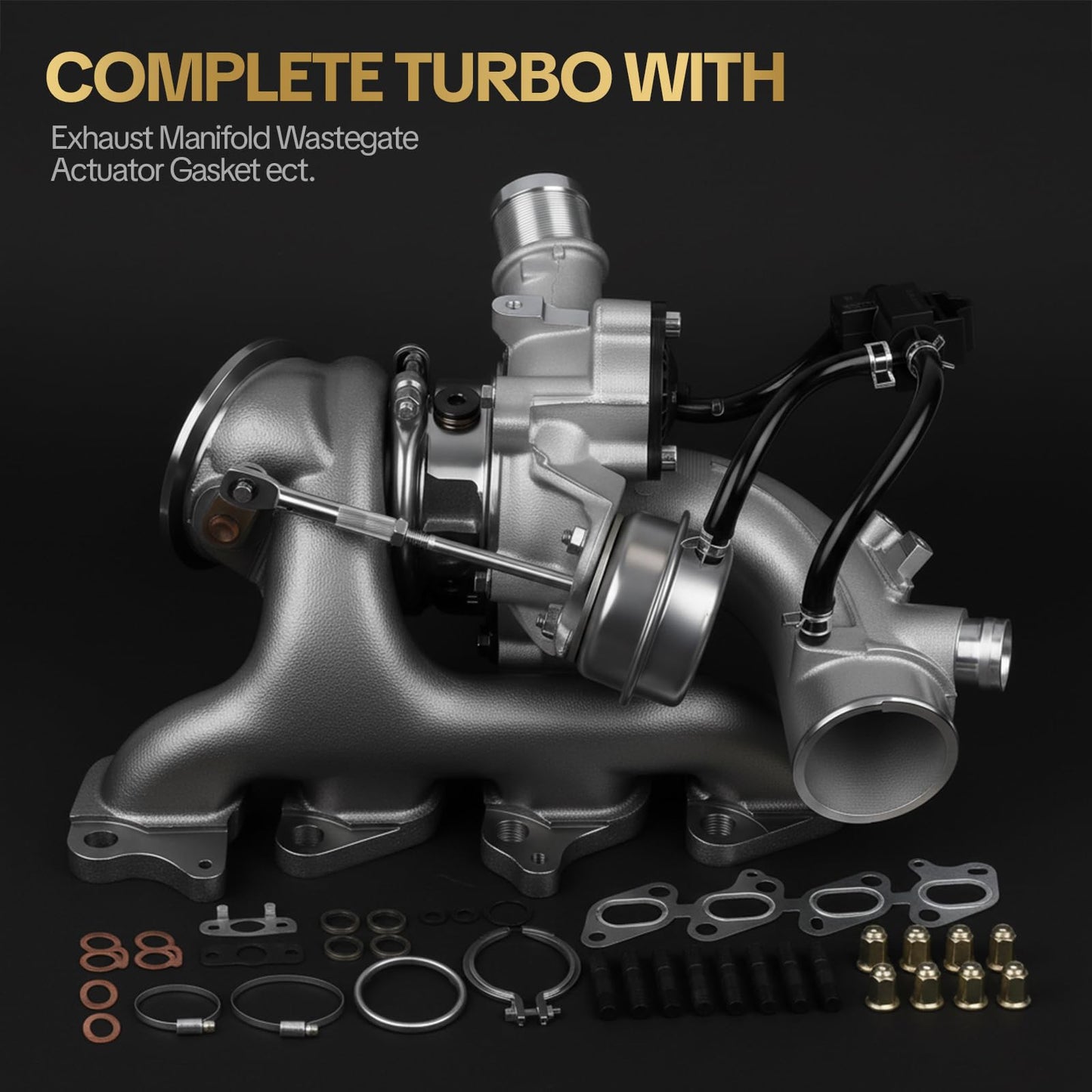 667-203 1.4L Turbocharger with Complete Gaskets & Repair kits Compatible with Chevy 2012-2020 Sonic,2011-2015 Cruze, 2013-2018 Trax, 2013-2018 Buick Encore 1.4L L4, Replace OE GT1446 55565353