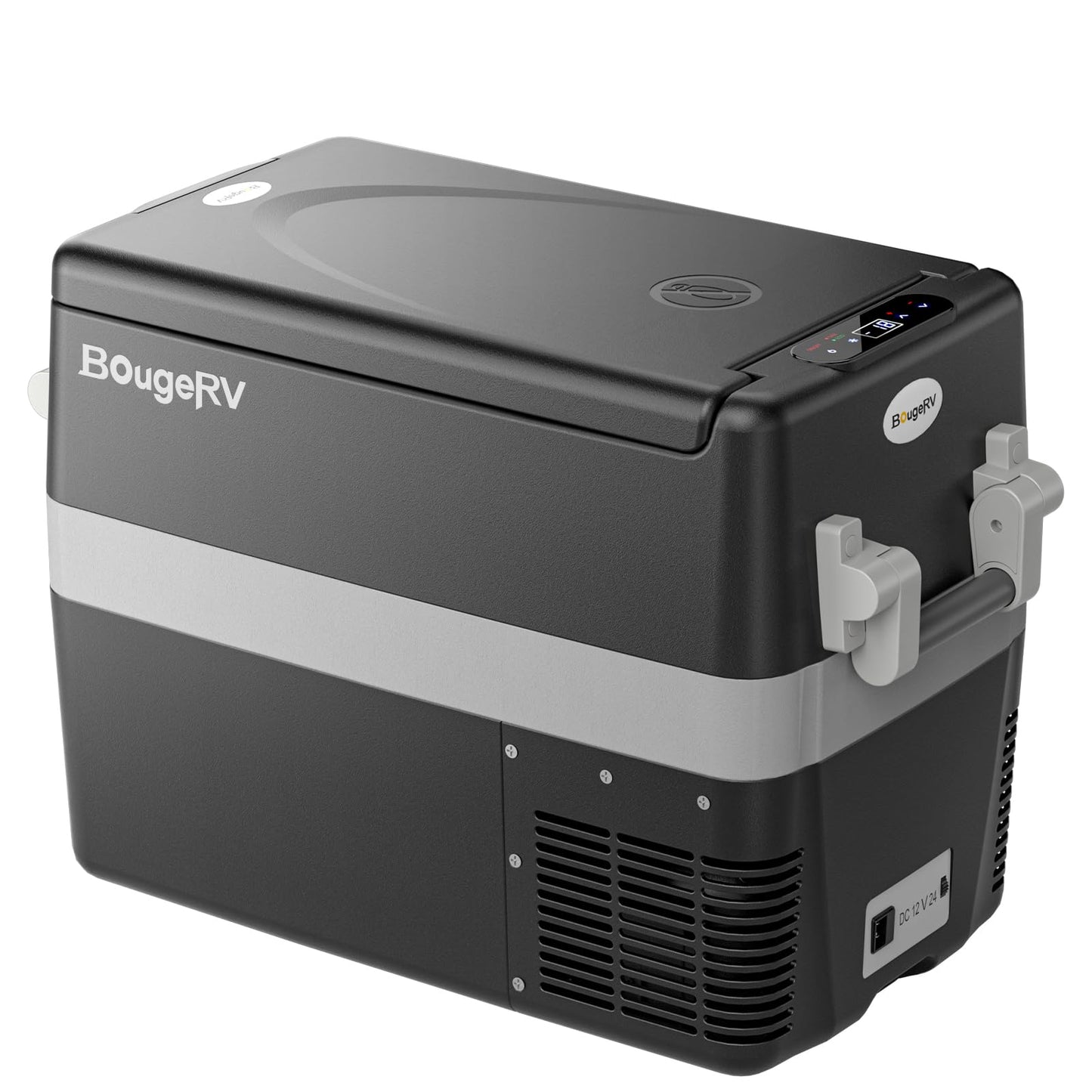 BougeRV 12V Refrigerator Fridge Freezer Portable Car Fridge 42 Quart Electric Cooler 12V/24V DC 110~240V AC for RV Camper Truck Jeep Pickup SUV Van Boat Camping Tailgating Road Trip Outdoor Travel