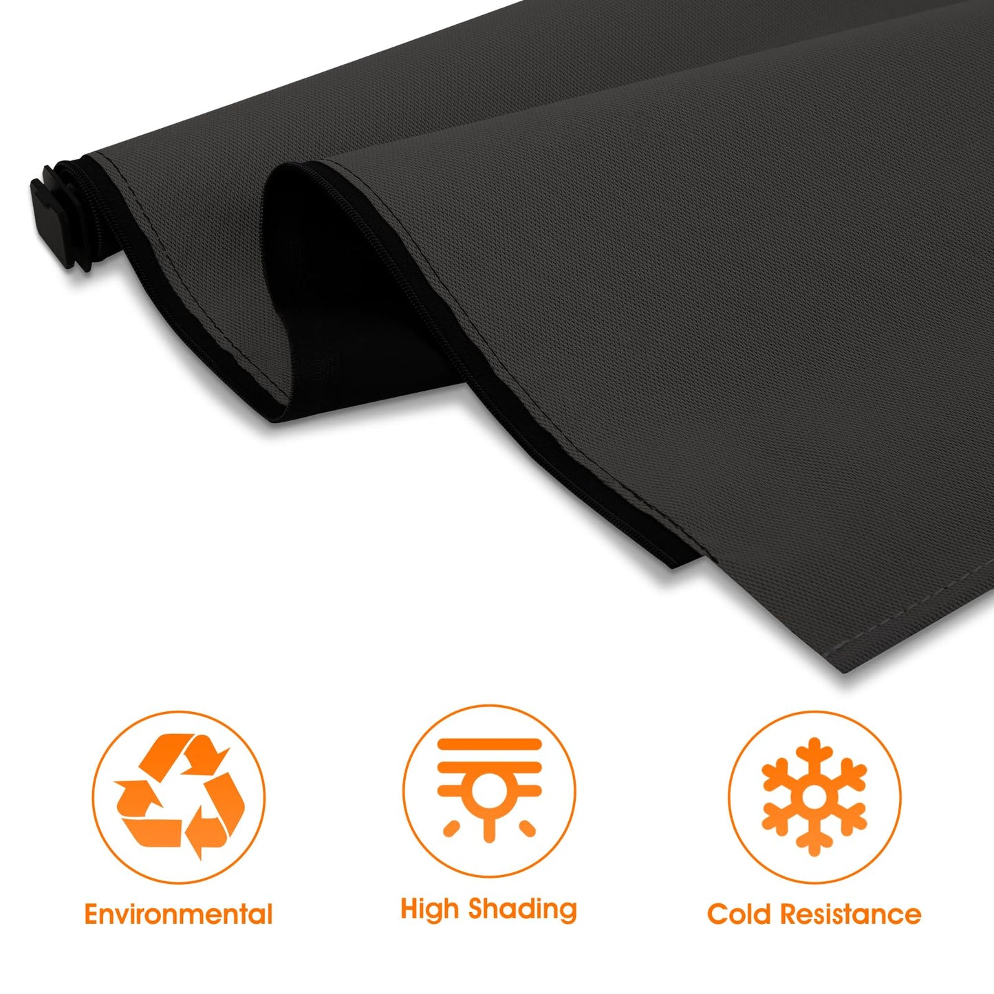 YIFOUM Car Panorama Sunroof Sunshade Curtain Cover Sun Shade Roller Blind Assembly for Infiniti QX30 Q30 2016 2017 2018 2019-912501A69A (Black)
