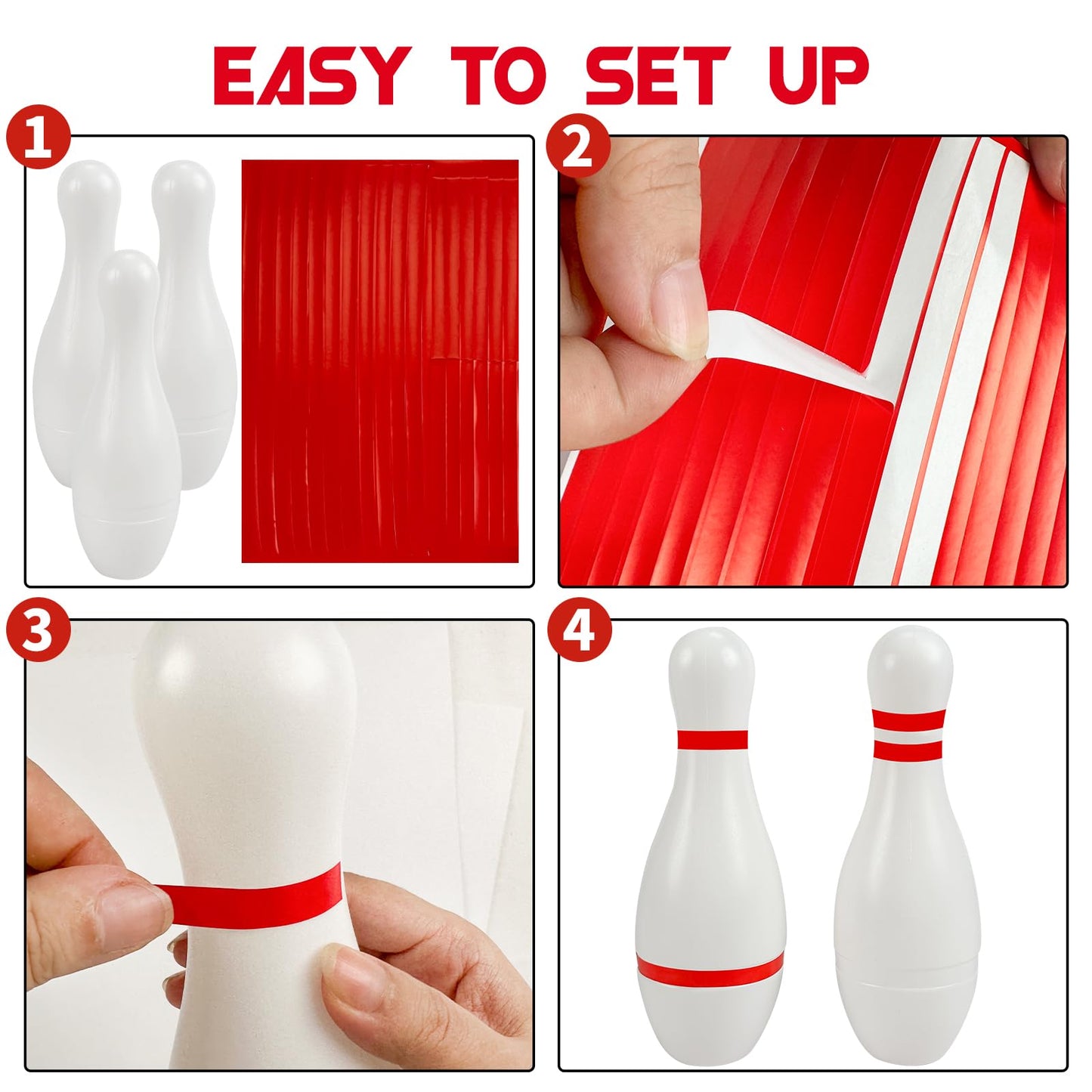 Mini Bowling Set, Bowling Alley Games Toys,Indoor & Outdoor Home Bowling Set,Bowling Pins & Ball Set ，10 pins, 2 Balls for Kid Age 3+ & Adult – Fun outdoor bowling for Backyard, Lawn, Party Games