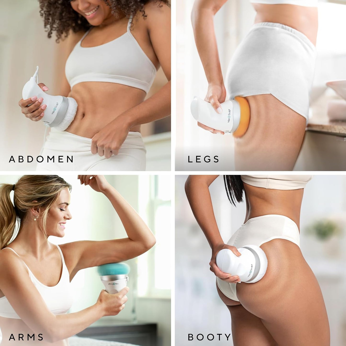Vibro Sculpt Lymphatic Drainage Massager – Cellulite Massage Tool & Cellulite Massager, Handheld Body Massager for Stomach & Legs – Includes Pro Pads + Vitamin C Oil