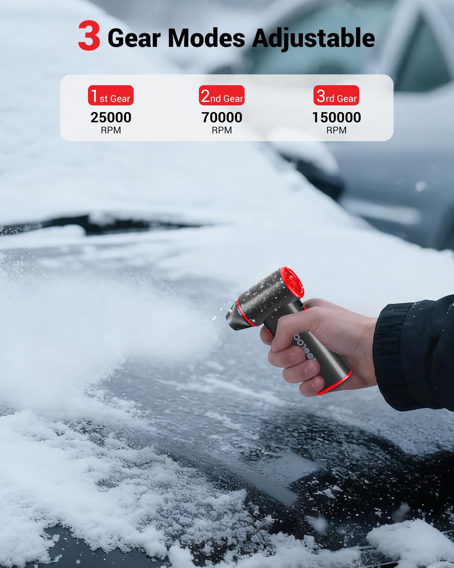 GOOLOO 6000A Jump Starter GT6000 Car Starter & GOOLOO F3 Compressed Air Duster, 150000RPM Duster for Cleaning