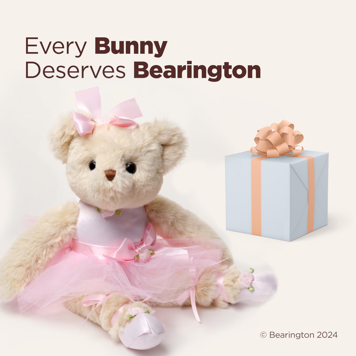 Bearington Collection Ballerina Stuffed Animal - Ballet Doll - Dance Recital Gifts for Girls - Bear Nina - 13"