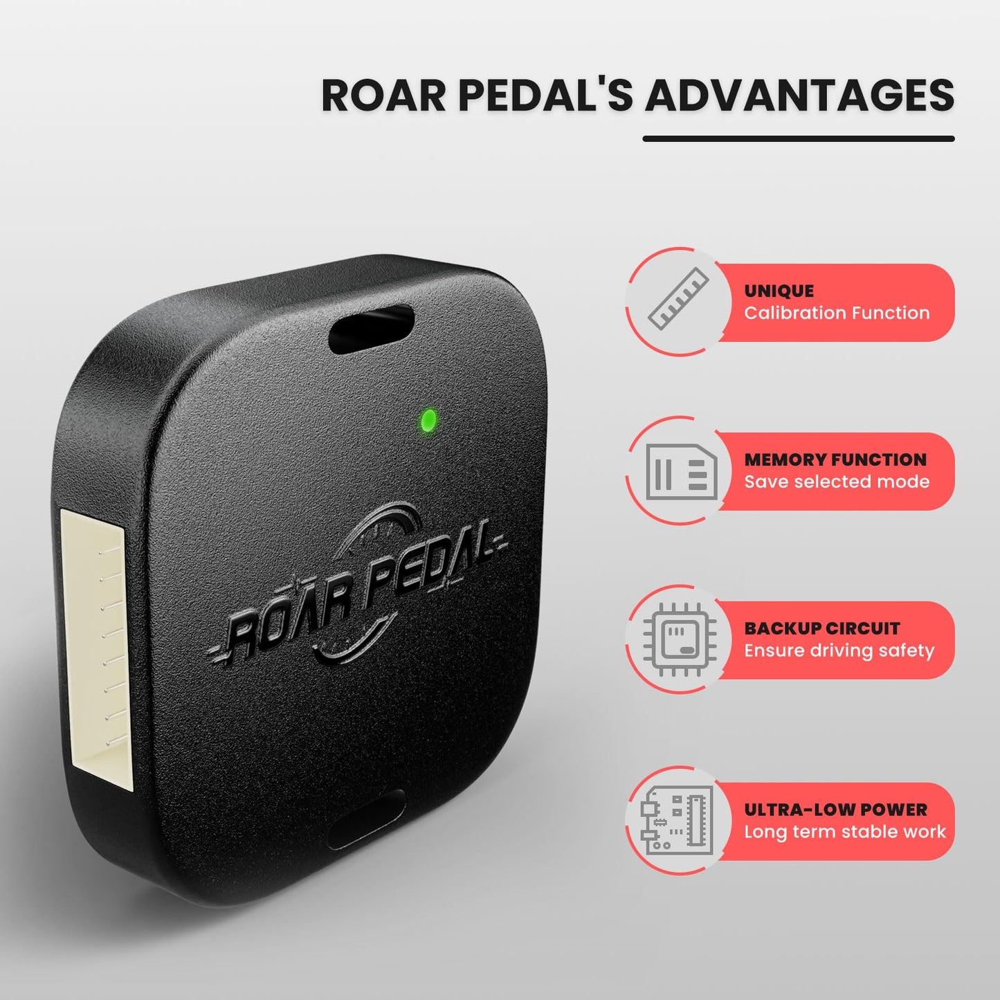 Roar Pedal Throttle Response Controller with Remote Compatible with Some Models of Dodge, Ram, Ford, Jeep, Chevrolet, Chrysler, GMC, Maserati, Mazda, Lincoln, Land Rover