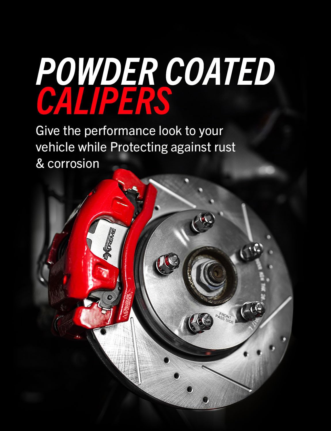 PowerStop Rear Brake & Caliper Kit For Ford Expedition 1997-00 |F-150 1999-00 |Lincoln Navigator 1998-00 - Drilled and Slotted Truck & Tow Disc Rotors with Ceramic Brake Pads Upgrade, KC1872-36