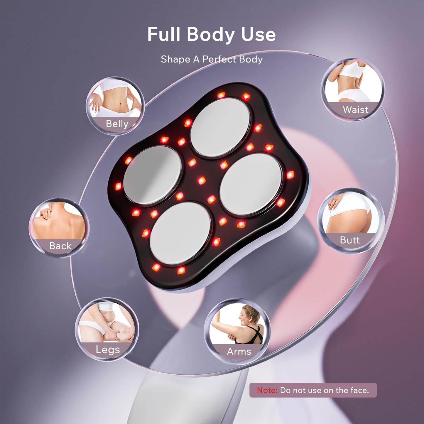 Oranmagic Electric Body Massager with Heating - 10 Adjustable Intensities, Suitable for Legs, Belly, Waist, Arms, Buttocks