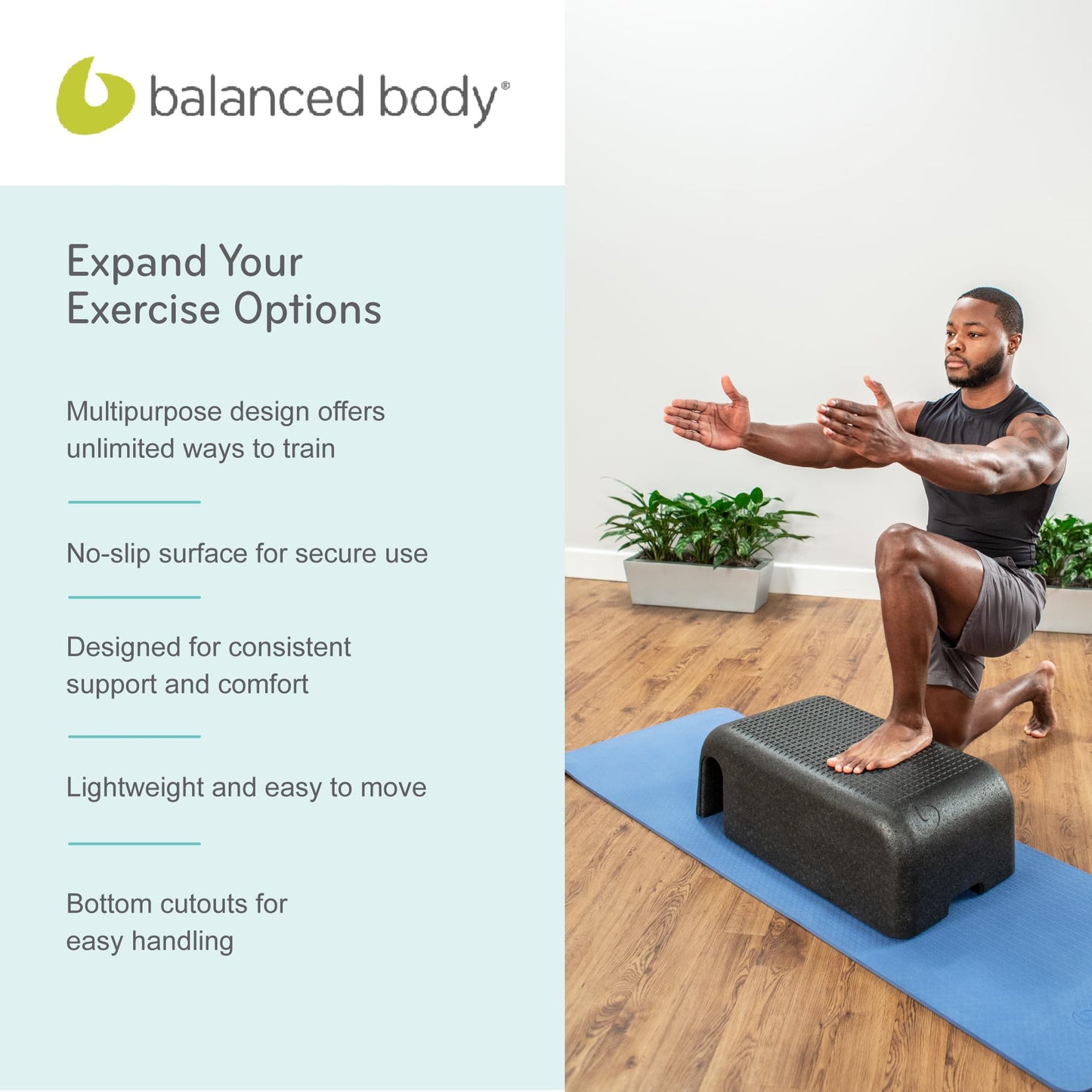 Balanced Body Sitting Box Lite, Pilates Reformer and Floor Exercise Equipment, Pilates Workout Equipment for Home Gym or Studio