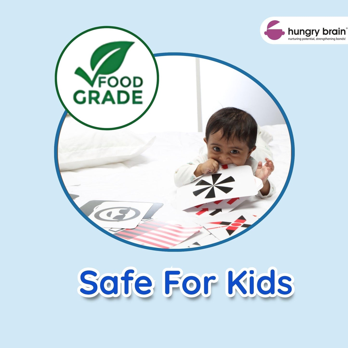 Hungry Brain Types of Houses High Contrast Baby Flash Cards 3 Months to 6 Years | Visual Stimulation Cards | Brain Development, Montessori Early Learning for Toddlers, Infants, Preschool Kids