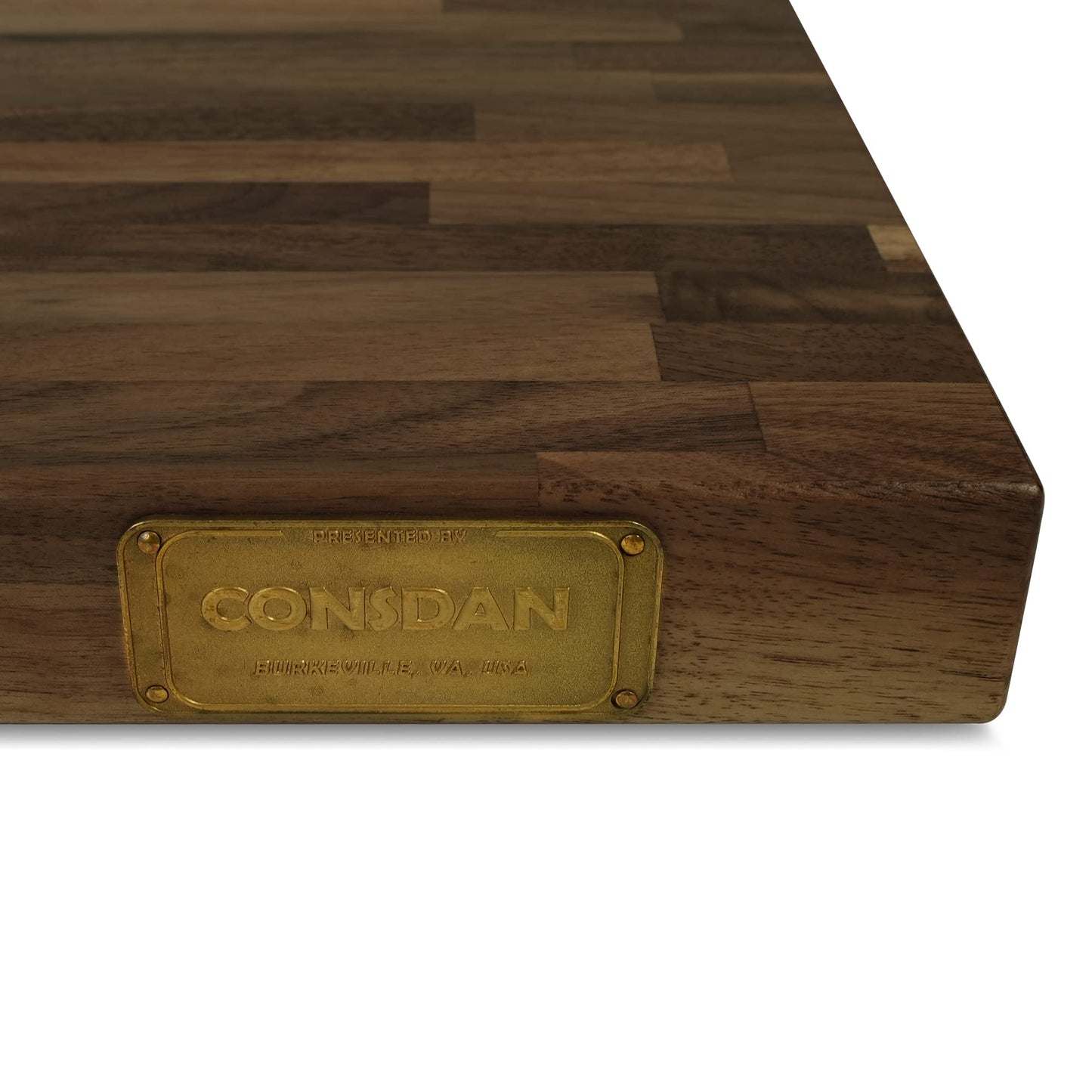 CONSDAN Butcher Block Counter Top, Walnut Solid Hardwood Countertop, Wood Slabs for Kitchen, Reversible, Both Side Polished, Prefinished with Food-safe Oil, 1.5" Thickness, 42"x25"