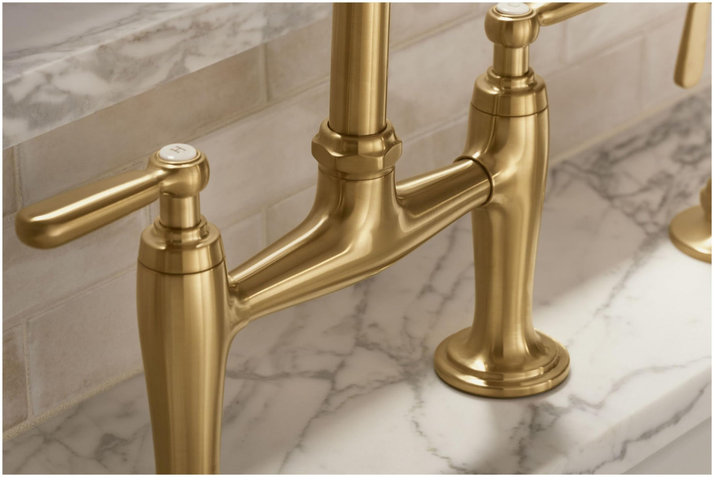 Kohler K28356-CP Edalyn by Studio McGee 1.5 GPM Widespread Bridge Kitchen Faucet - Includes Side Spray Polished Chrome