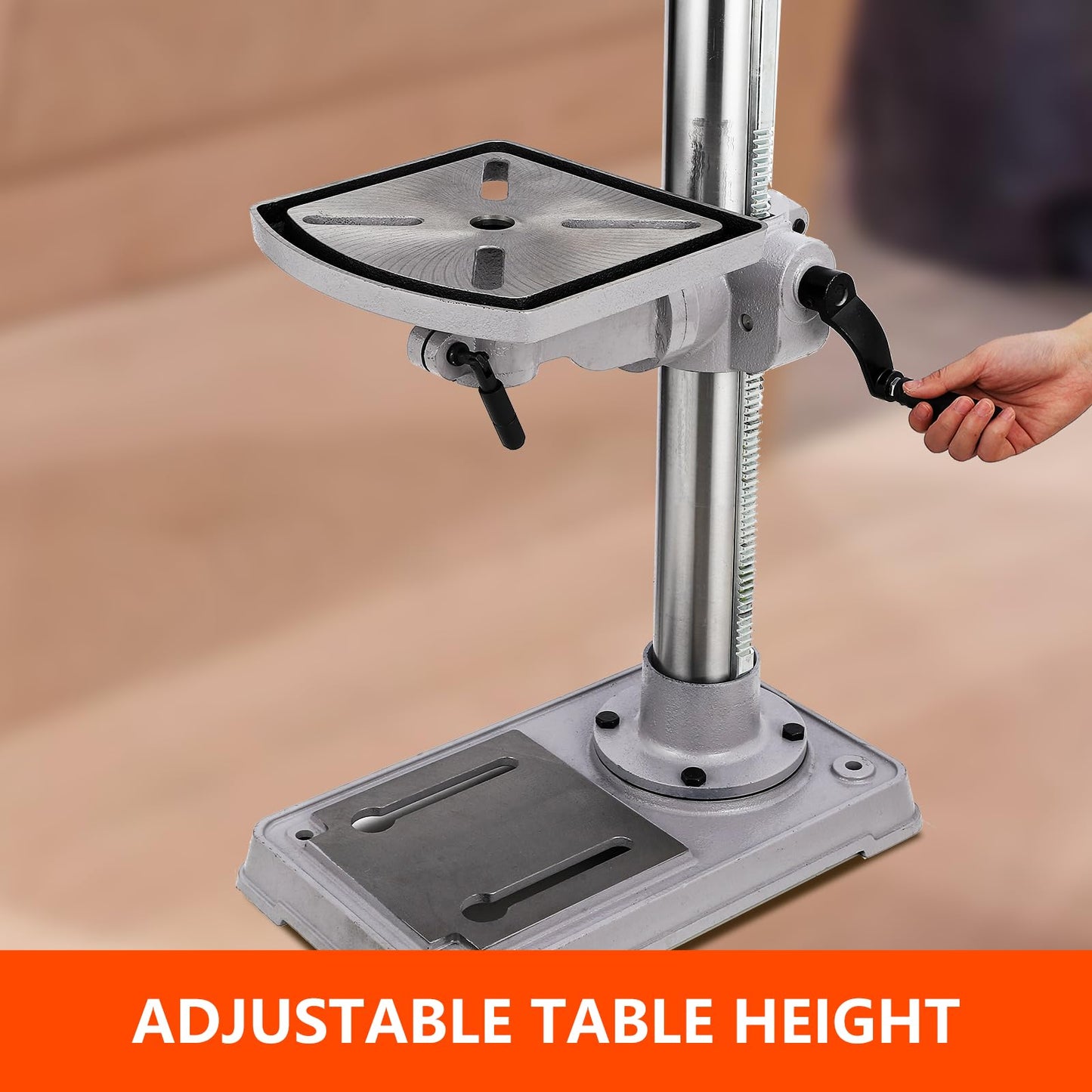 13 in Floor Drill Press, 7.5 Amp 120V Pure Copper Motor with Swing-away Safety Guard, 288-3084 RPM Variable Speed, 0-45°Tilting Worktable, Tabletop Drilling Machine for Wood Metal