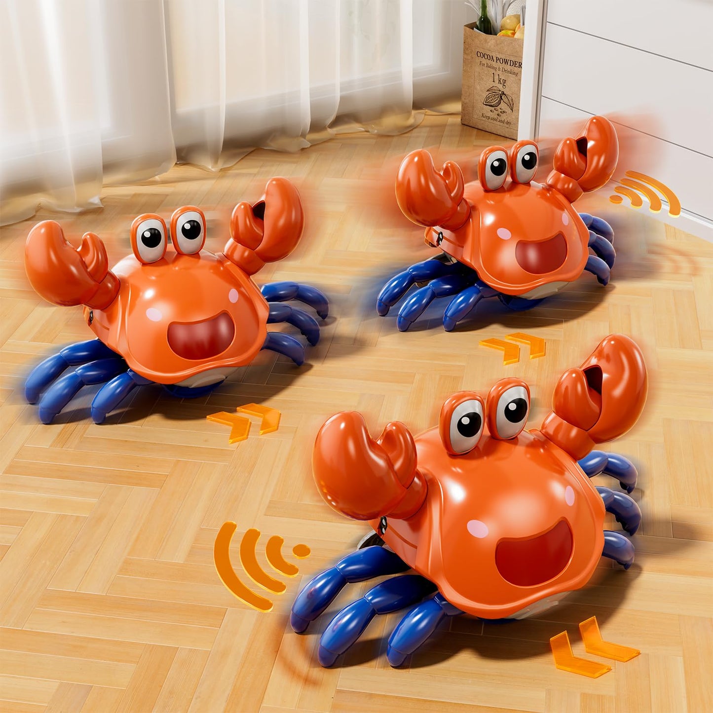 Beby Buty Crawling Crab Baby Toy, Infant Tummy Time Walking Dancing Moving Crab Toys for Babies, Toddler Birthday Gifts