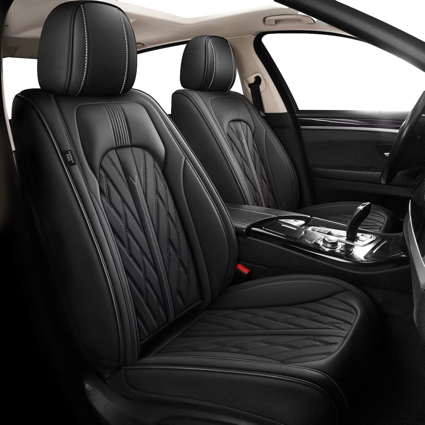 TTX LIGHTING Seat Covers Fit for Subaru Outback 2007-2026 Seat Covers Full Set Car Seat Covers Faux Leather Breathable Waterproof Car Seat Protector (5 Seats, Black)