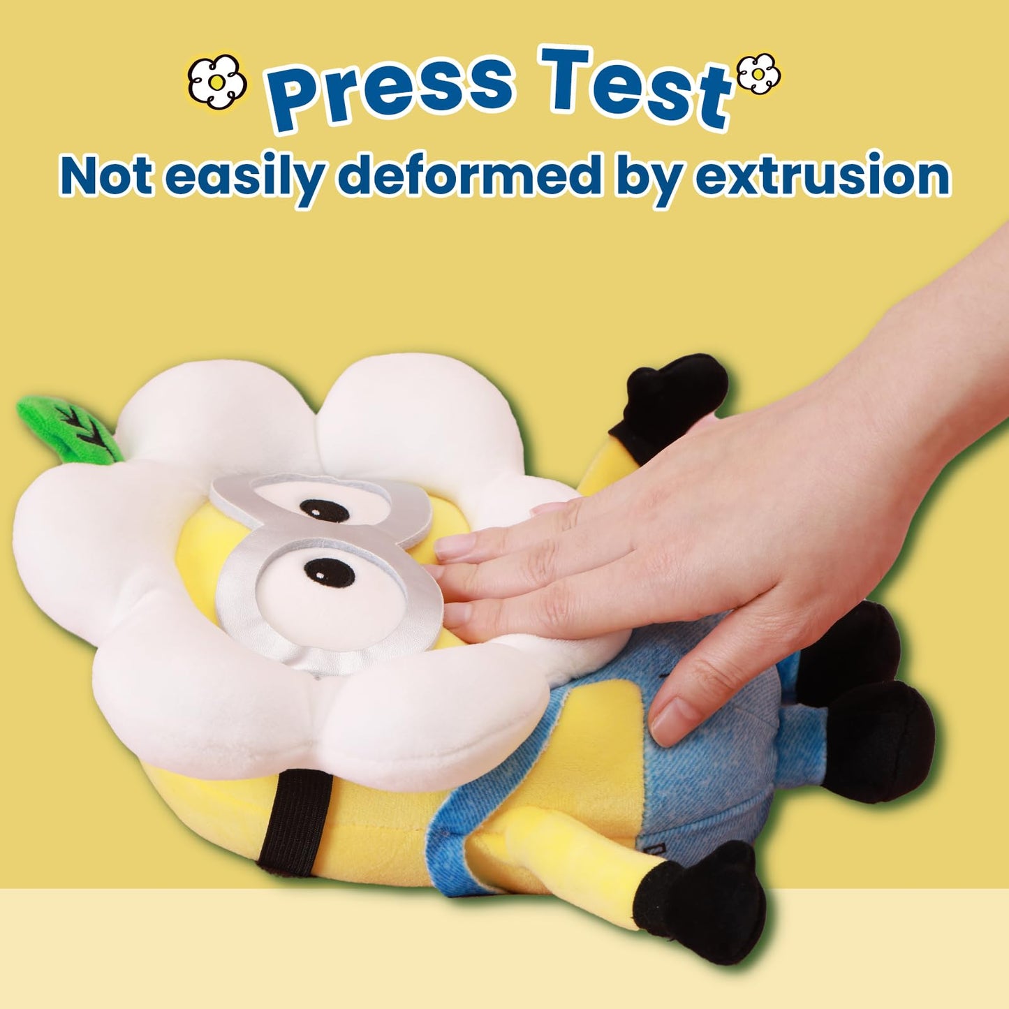 MINISO 9" Daisy Minions Stuffed Animals Plush Toys, Cute Sleeping Bedding Stuffed Animals Kawaii Plushies Pillow for Kids Toddler Toys Boys Girls