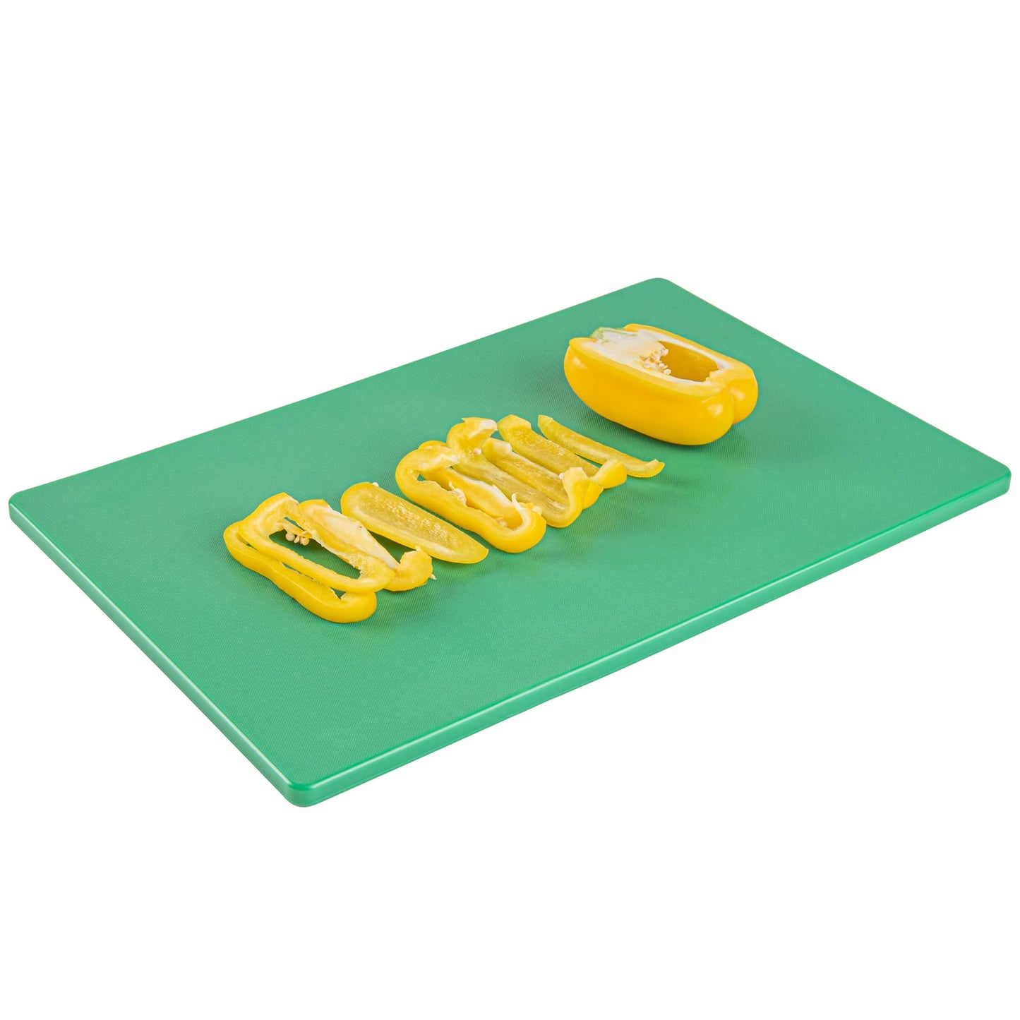 Restaurantware-RW Base 18 x 12 Inch Cutting Boards, 10 Color Coded Chopping Boards - No Scratch, Dishwashable, Green Plastic Cutting Board Mats, No Odor, Durable, No Slip, For Fruits And Vegetables