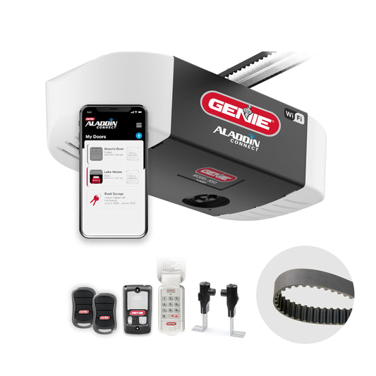 Genie QuietLift Connect – WiFi Smart Garage Door Opener with Added Wireless Keypad, ¾ HPC Smart Belt Drive – Compatible with Alexa and Google Assistant, Model 3053-TKV