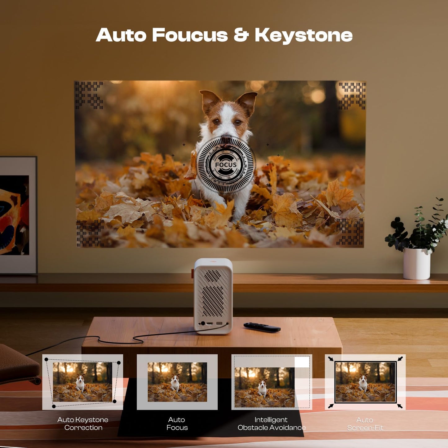 Caydo P1 Art Projector with Exclusive Drawing App for Artists, Portable Auto Focus & Keystone LED Projector for Drawing and Tracing, 4K Support, 100’’ Display, Compatible with iOS/Android, Upgraded
