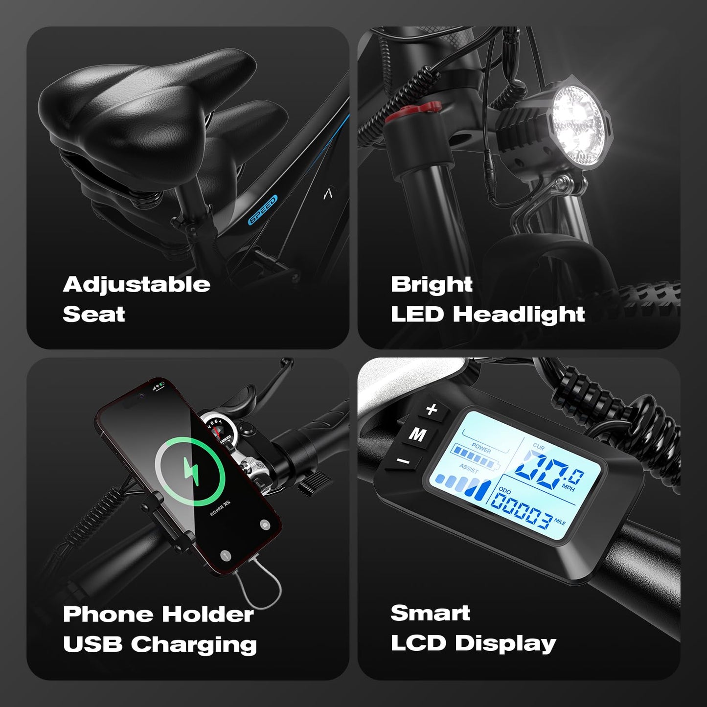 EDIKANI Electric Bike for Adults 27.5" 1500W Peak Ebike Full Suspension 19.2Ah Battery Max 32Mph Electric Mountain Bike 80 Miles E Bicycle for Commuter