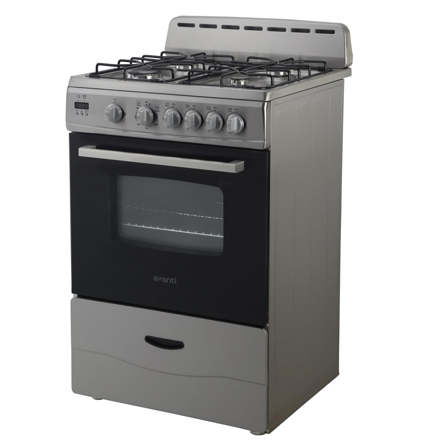 Avanti 24 in. Compact Gas Range Oven, in Stainless Steel (GR2416CSS)