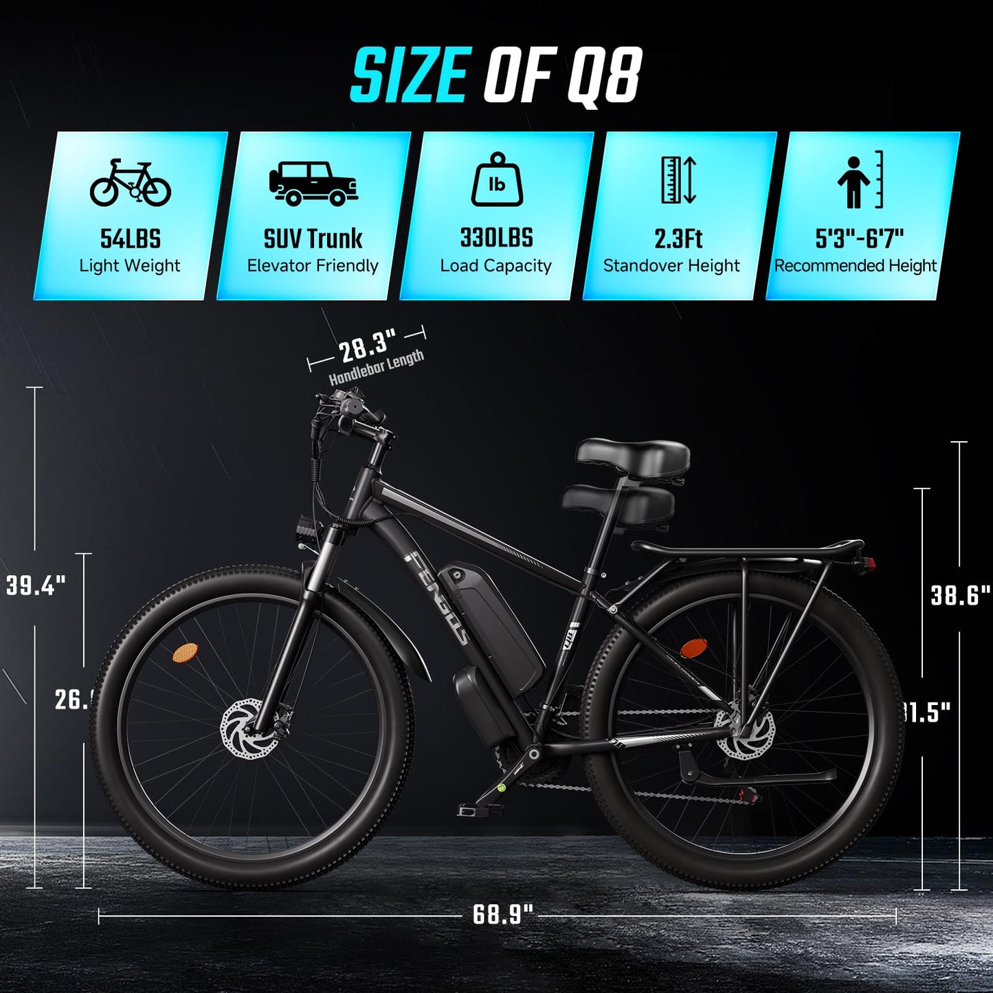 2000W Ebike for Adults, 80 Mile 32MPH Electric Mountain Bike, 48V 840WH Aluminum Electric Bicycle, 21-Speed Gears E Bike, Dual Disc Brakes with Brake Taillight, 27.5" Tire, Front Dual Suspension