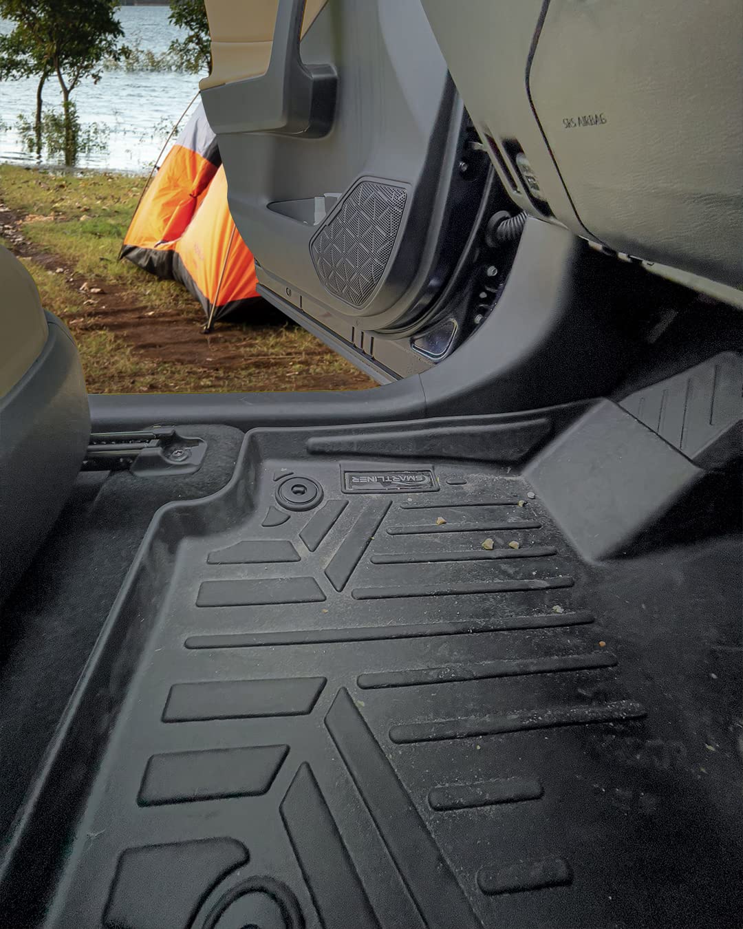SMARTLINER Custom Fit Floor Mats 3 Rows and Cargo Liner Behind 3rd Row Set Compatible with 2022-2025 Infiniti QX60