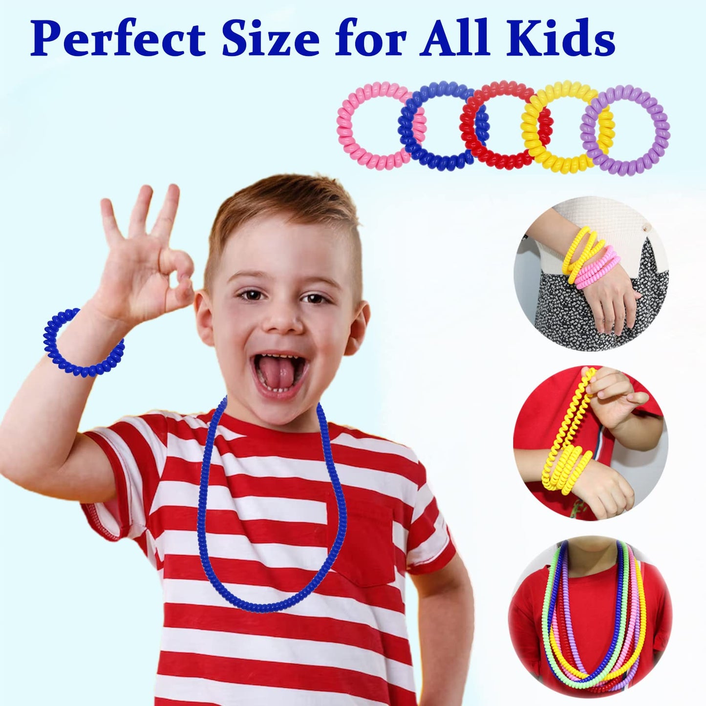 Olugu Sensory Chew Necklaces Bracelets for Boys and Girls, 16 Pack Stretchy Fidget Toys for Kids with Autism ADHD SPD, Oral Motor Aids Bracelet necklace set Jewelry Reduce Biting Stress and Anxiety
