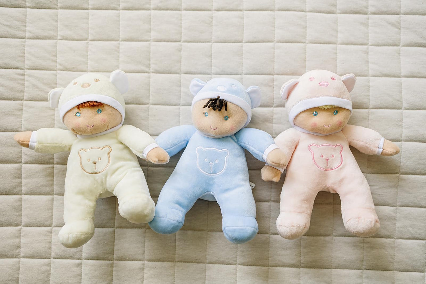 Baby Boy Toys, Boy Baby Doll, My First Doll in Blue with Rattle, Soft Plush Material, Machine Washable, Non-Toxic, No Hard Parts, Made for Hugs, Sweet for Newborn, Infant, Toddlers