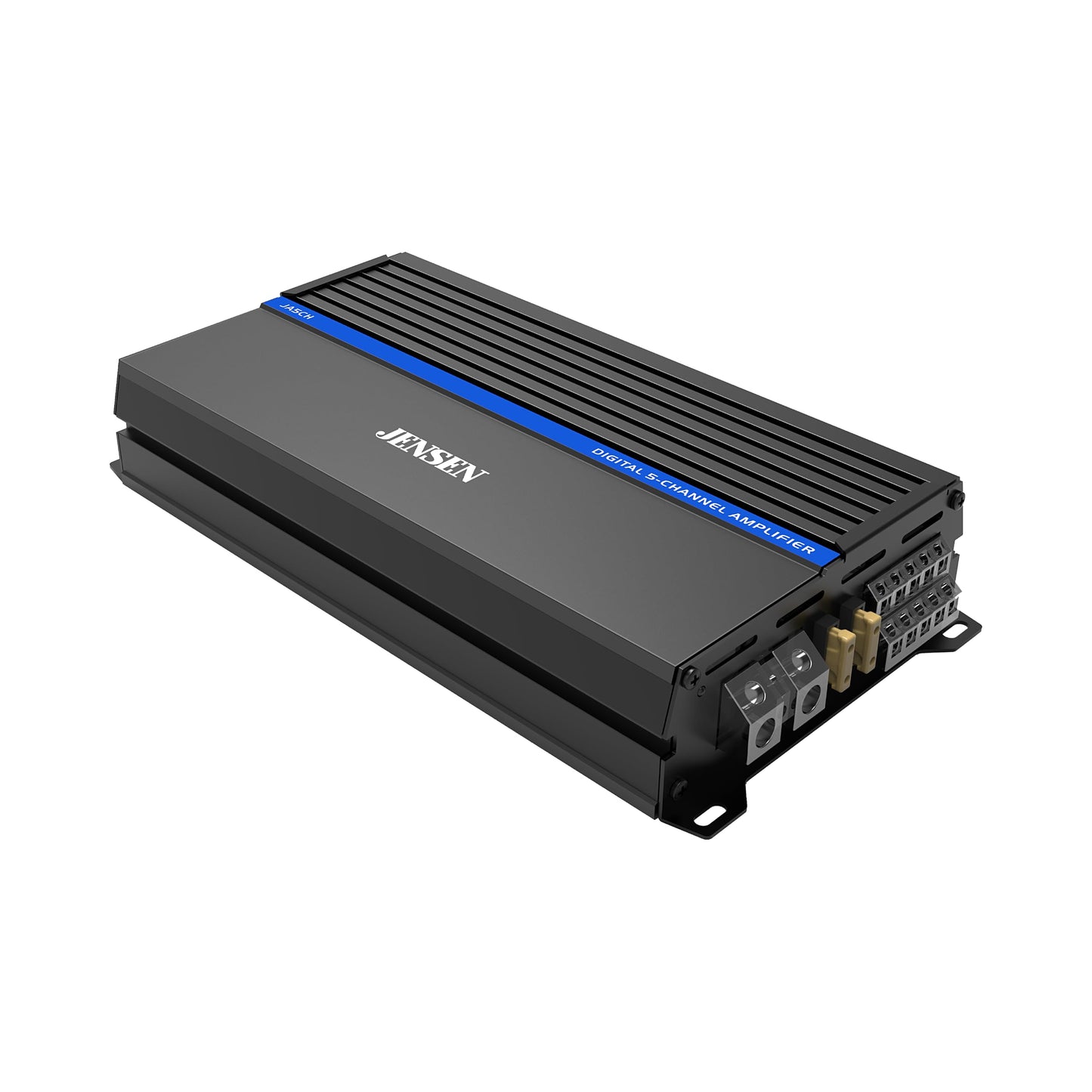 JENSEN JA-Series JA5CH High Performance Class-D 5-Channel Car Audio Amplifier | 1,500 Watts Peak Power | Efficient Compact Design | Bridegeable