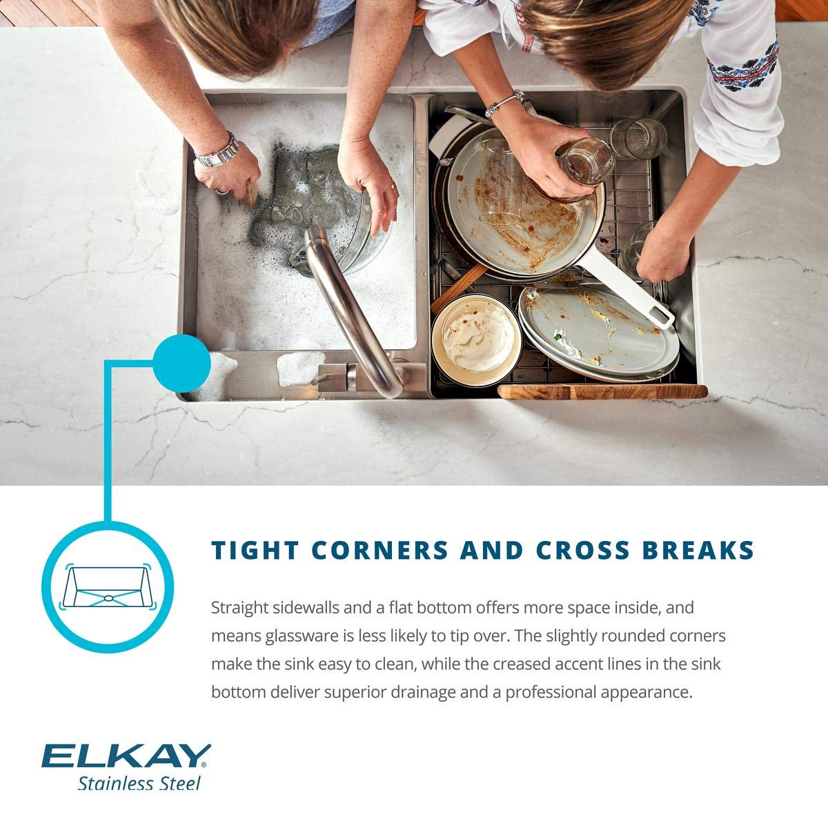 Elkay Crosstown EFRU311610T 33" - 10" Depth Single Bowl Undermount Stainless Steel Kitchen Sink, Polished Satin