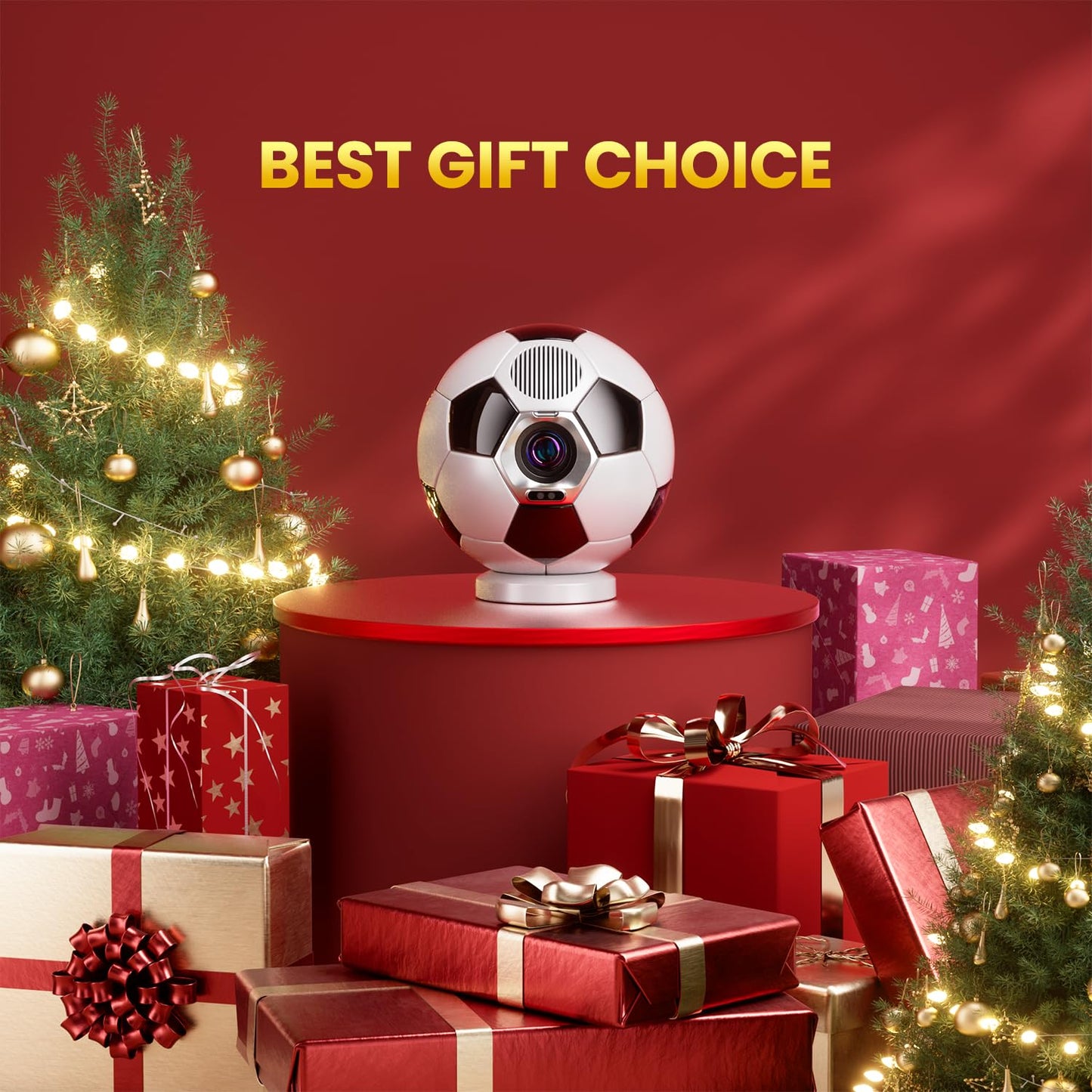2026 New 4K Projector with WiFi and Bluetooth, Built-in Apps Movie with Auto Electric Focus & Keystone,soccer led Proyector with speaker for Indoor/Outdoor, Compatible with Phone/TV Stick/PC/PS5