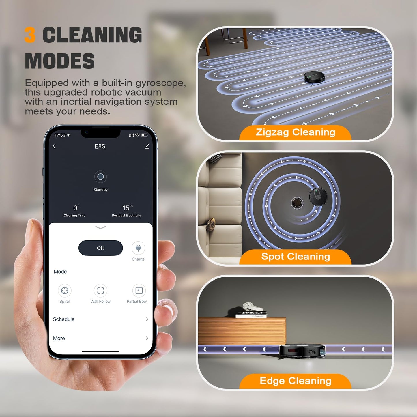 XIEBro Robot Vacuum and Mop Combo, 2 in 1 Robotic Vacuums Cleaner with 6500Pa Max Suction, App/Wi-Fi/Voice, Robot Vacuum with Schedule, Self-Charging, Slim, for Pet Hair, Hard Floor, Carpet