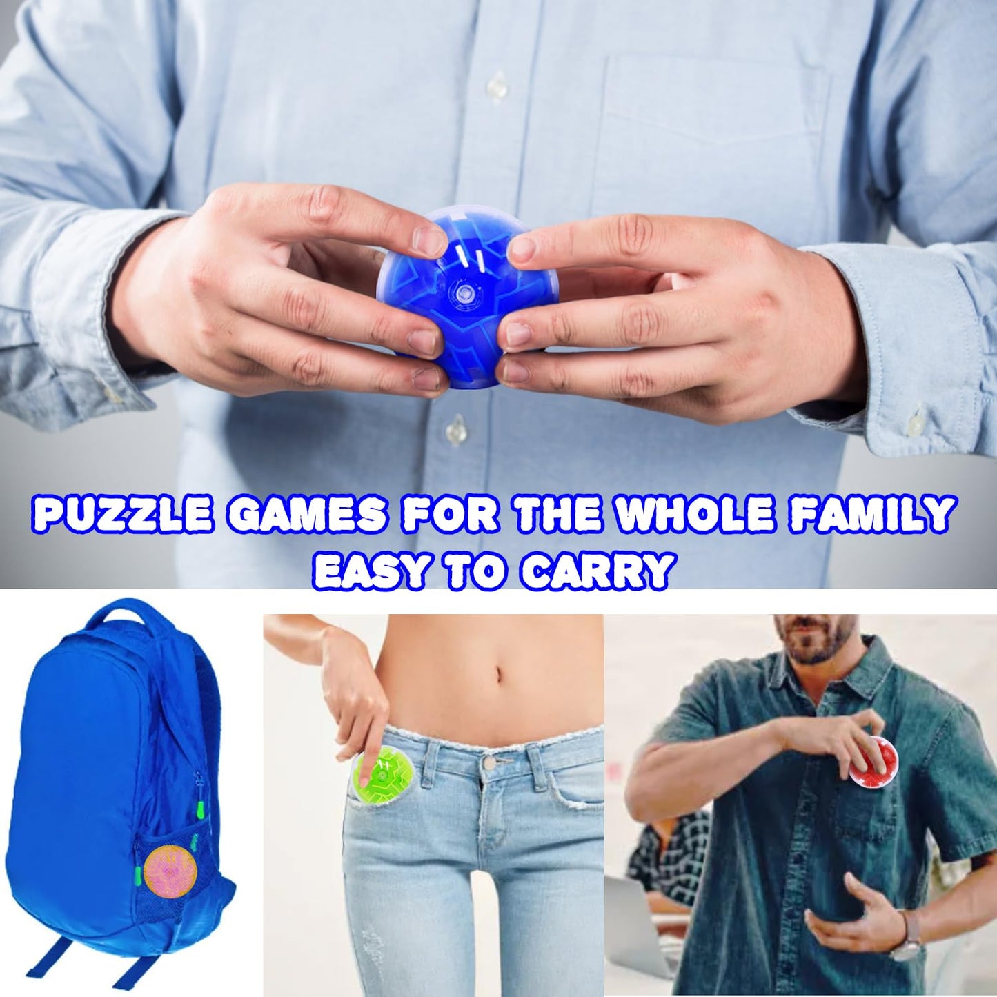 100PCS Brain Teaser Puzzle Ball Fidget Toys Bulk, Mini 3D Maze Balls Puzzles Games Party Favors for Kids 4-8 8-12,Classroom Prizes Stocking Stuffers for Boy Girl Gifts Easter Carnival Birthday Goodie