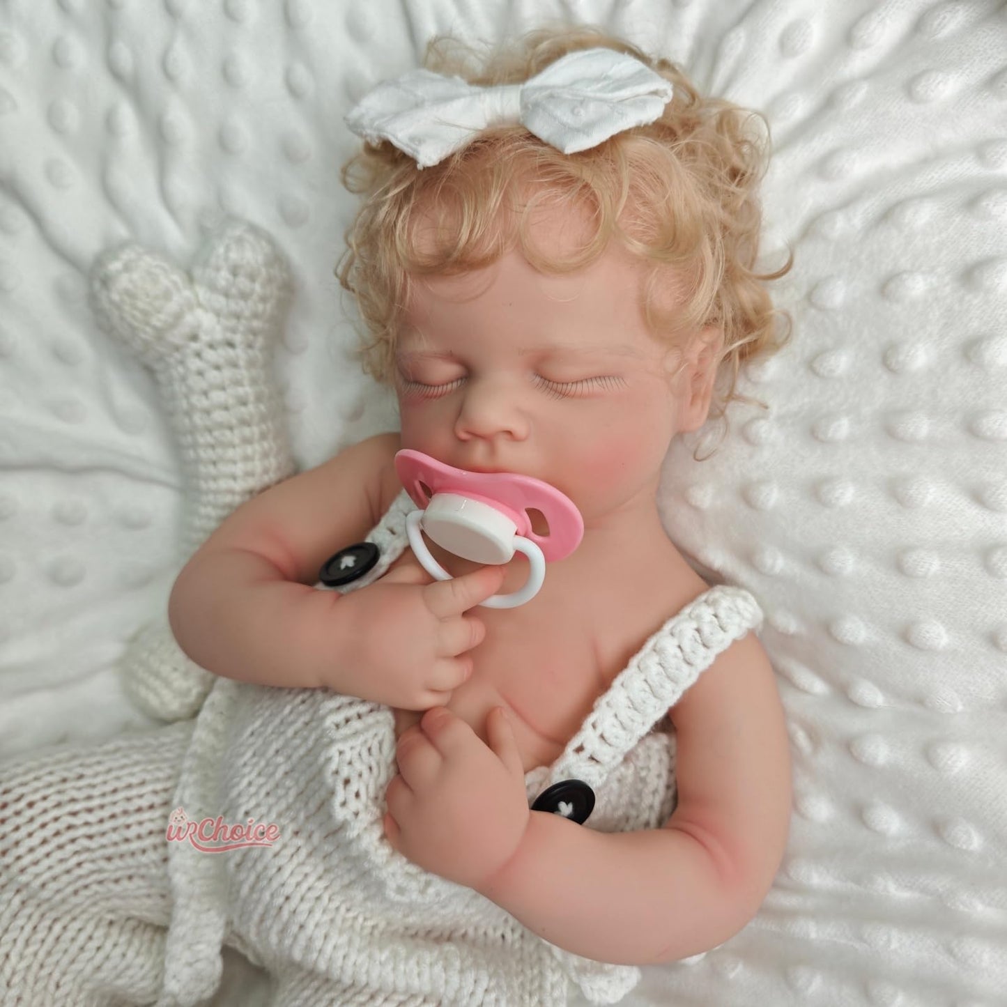 Oppaionaho Full Body Silicone Baby Doll with Hair 20 Inch Lifelike Reborn Baby Dolls Girl with Mouth That Opens Sleeping Newborn Doll Anatomically Correct