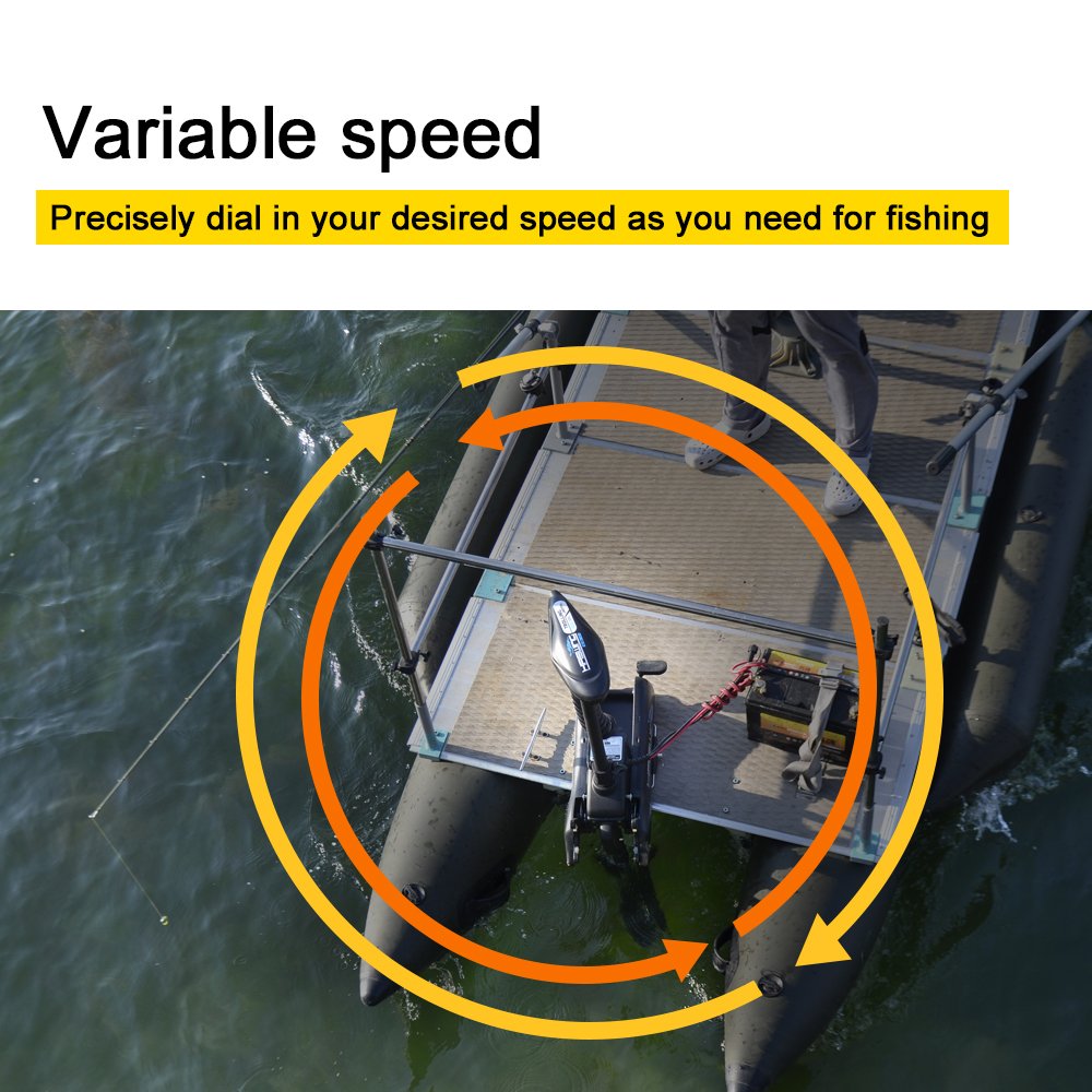 Zichen Haswing CaymanB Bow-Mount Trolling Motor with Wireless Remote, Quick Release - 80LBS Thrust, 54in. Shaft, for Fishing Boat in Freshwater & Saltwater