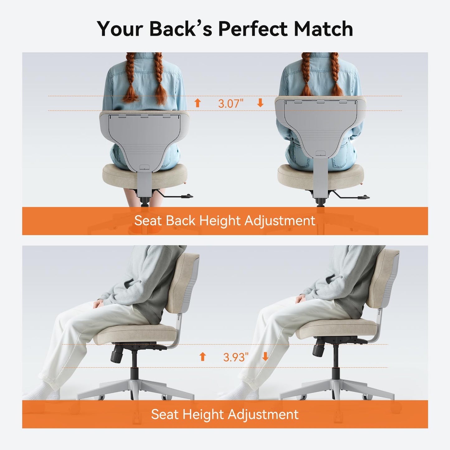 Newtral Freedom-X Criss Cross Chair with Wheels- Multi-Position Cross Legged Office Chair with Laptop Tray, Adjustable Ergonomic Kneeling Chair for Work from Home