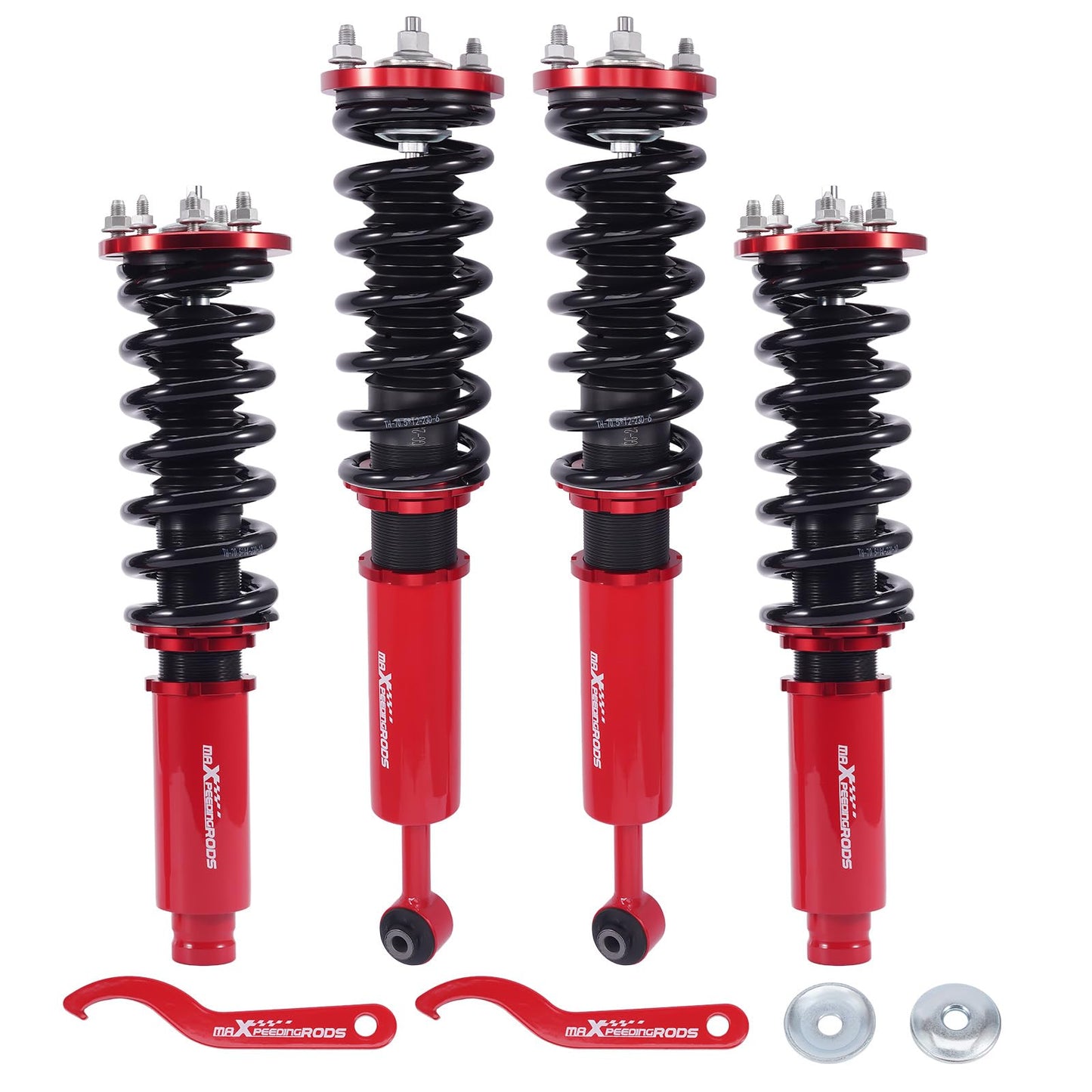 maXpeedingrods Coilovers for Honda Accord 1998-2002, for Acura TL 1999-2003, for Acura CL 2001-2003, Height Adjustable Coilovers Suspension Shock Absorber, Preset Damping Lowering Kit Red