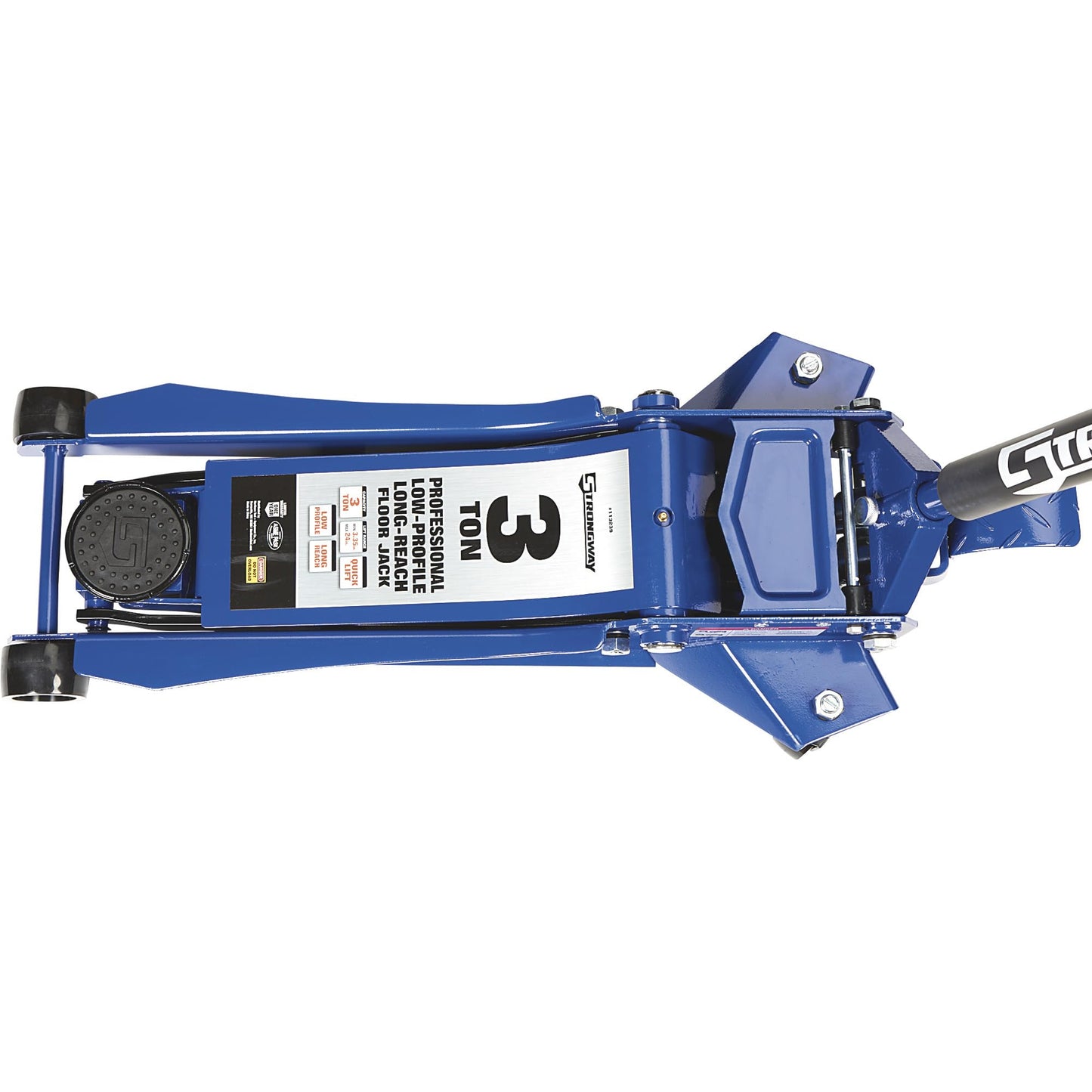 Strongway Long-Reach, Low-Profile Professional Service Floor Jack — 3-Ton Capacity