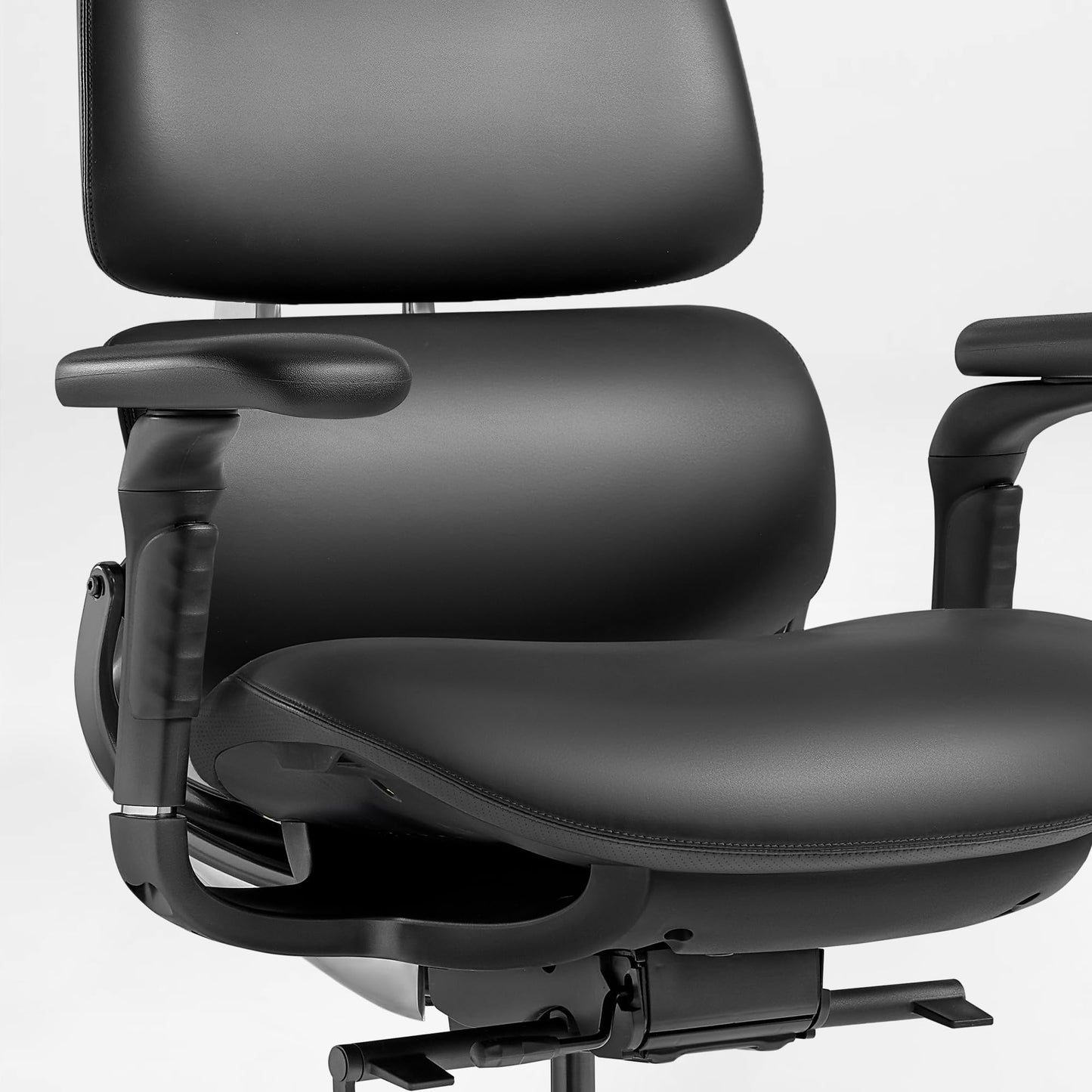 EUREKA ERGONOMIC Executive Office Chair, High Back Office Chair with Lumbar Support, Silicone Leather Executive Desk Chair Comfy Computer Chair with Headrest for Home Office, Black