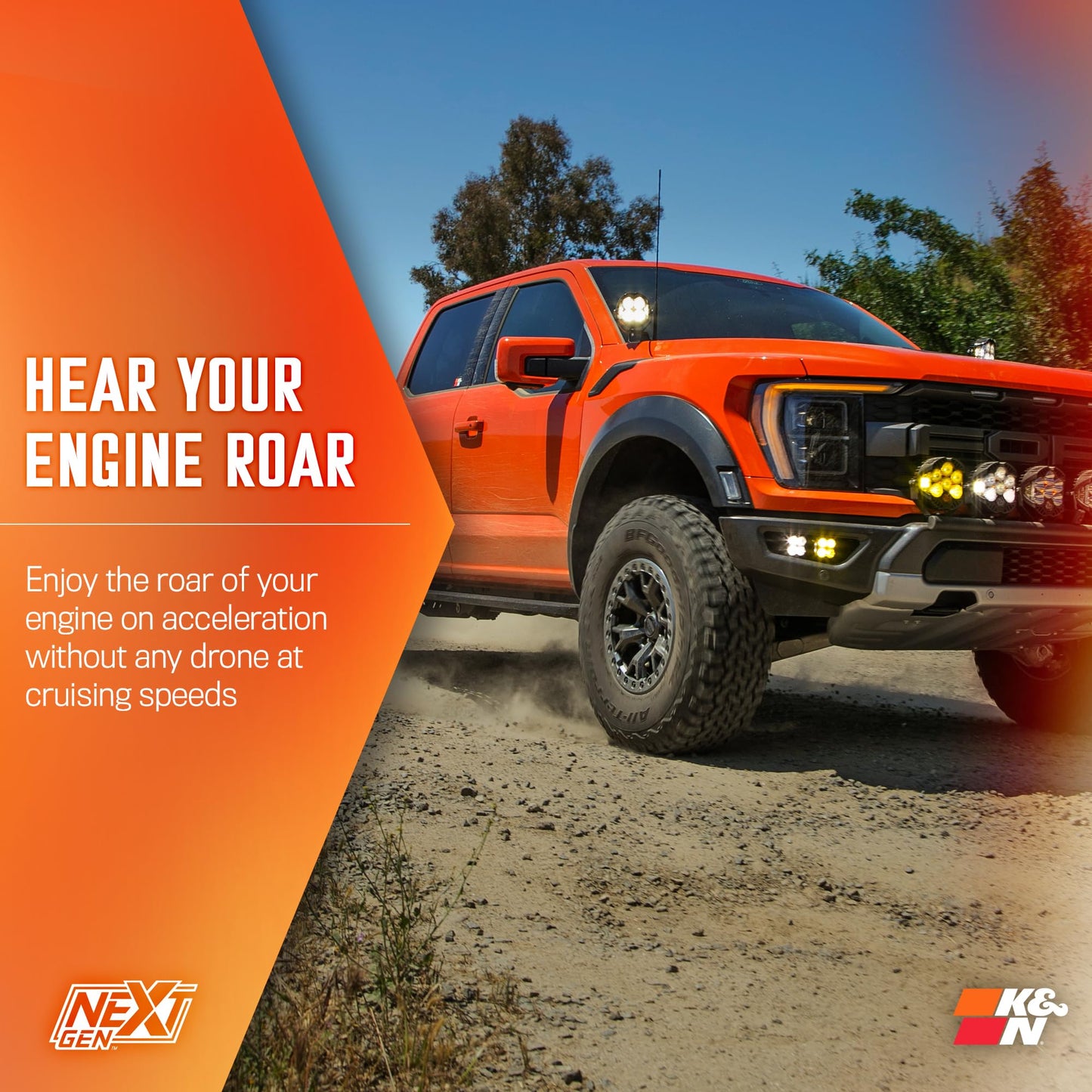 K&N NextGen Cold Air Intake System: High-Flow Cotton Filter: Compatible with 2021-2025 FORD F150; F150 Raptor; 50-2617