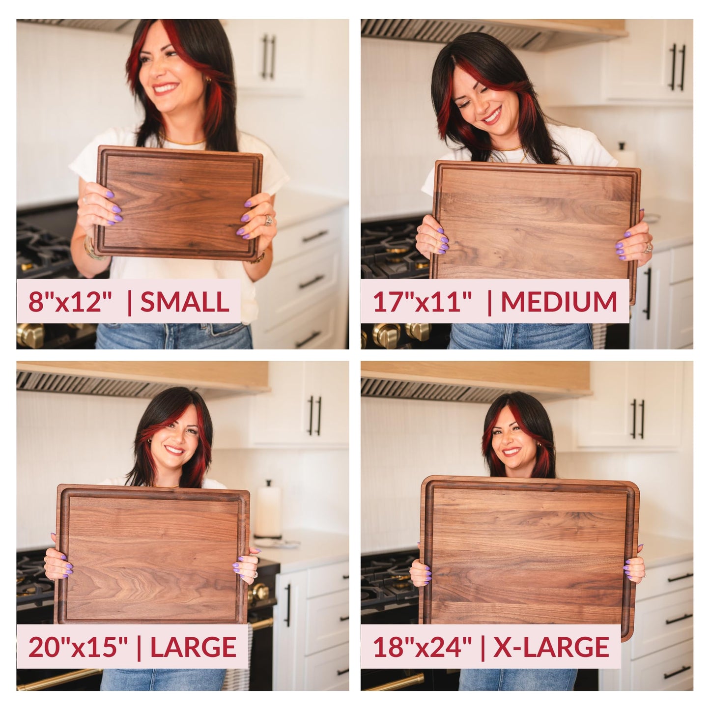 Made in USA Walnut Cutting Board by Virginia Boys Kitchens - Butcher Block made from Sustainable Hardwood (20x15)
