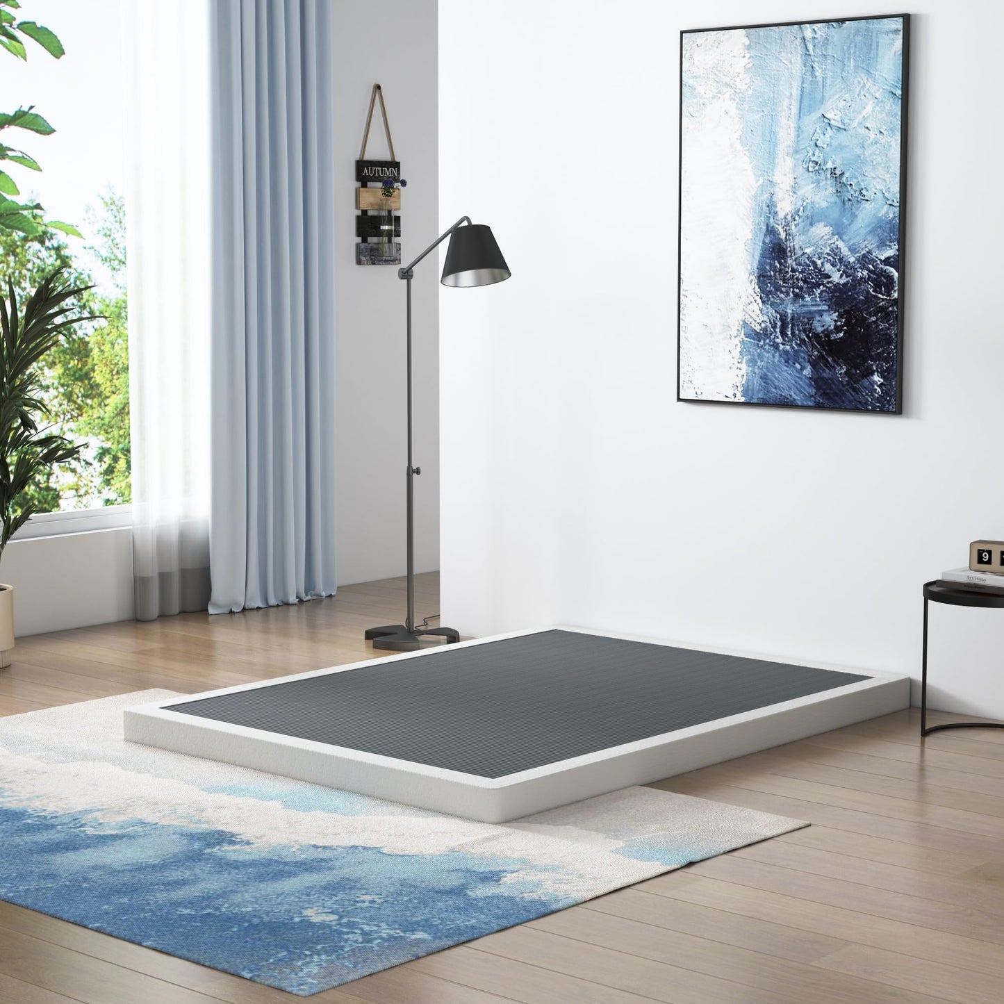 Vehowy 4 Inch Box Spring for Full Bed,Full Size Box Spring Only,Heavy Duty Mattress Foundation,Metal Bed Base,Non-Slip,Easy Assembly