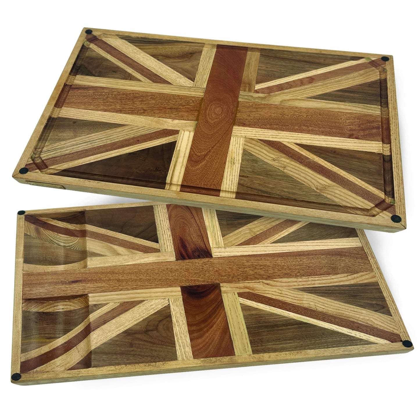 Cutting Board, 21x 13 x 1.5 inches, Solid Wood Cutting Board With Non-Slip Feet, Multipurpose Juice Groove Board with Back Plate Kitchen decor Organic Wood Edge Grain