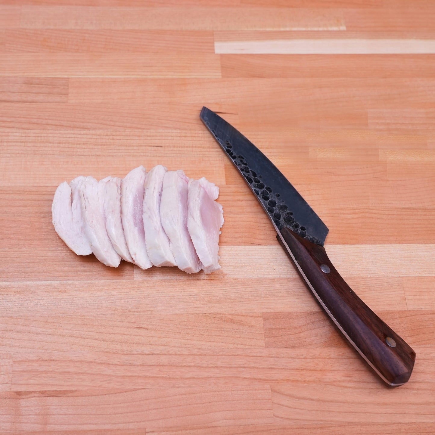 CONSDAN Butcher Block Counter Top, USA Grown Cherry Solid Hardwood Countertop, Wood Slabs for Kitchen, Reversible, Both Side Polished, Prefinished with Food-safe Oil, 1.5" Thickness, 48" L x 25" W