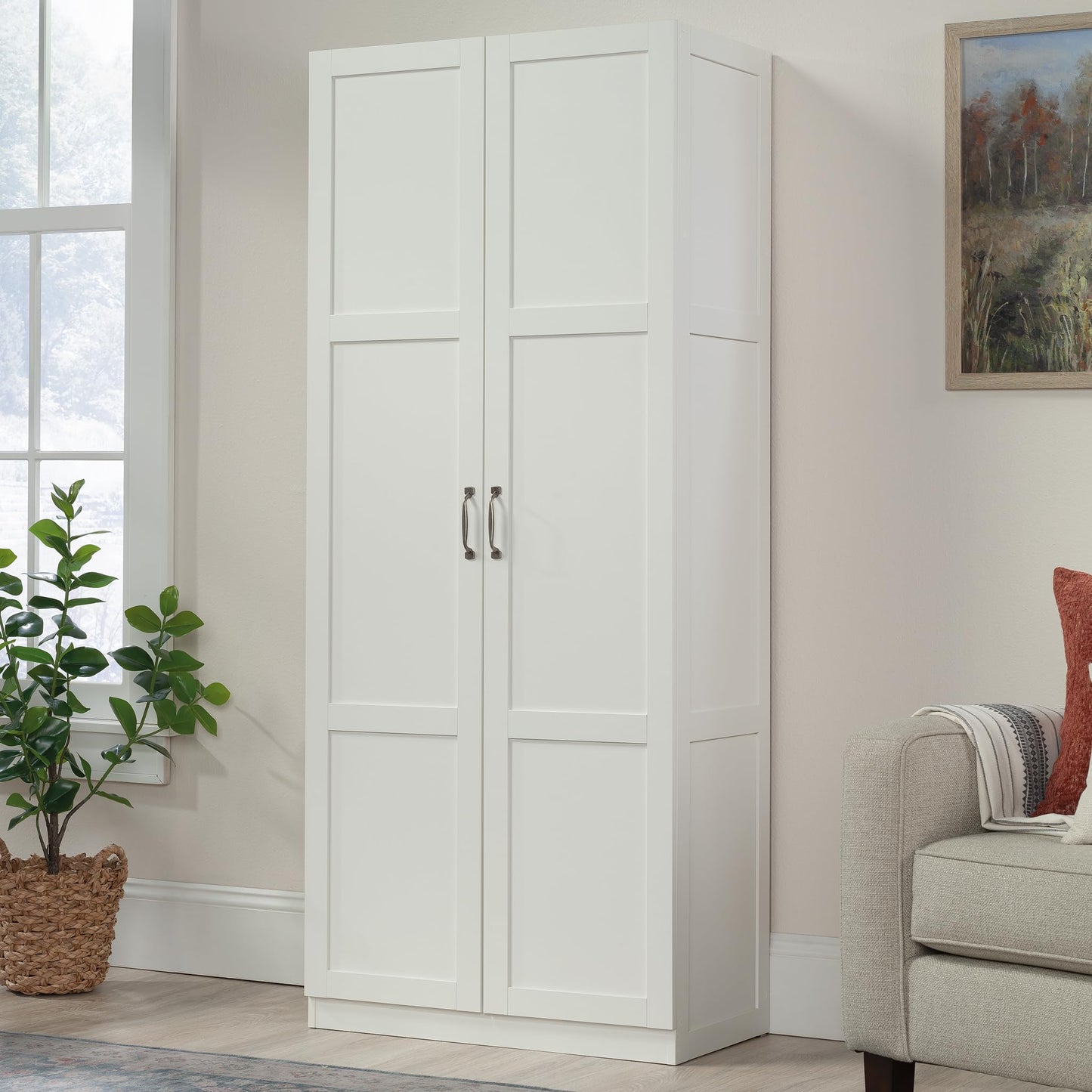 Sauder Select Storage Cabinet/ Pantry cabinets, White finish