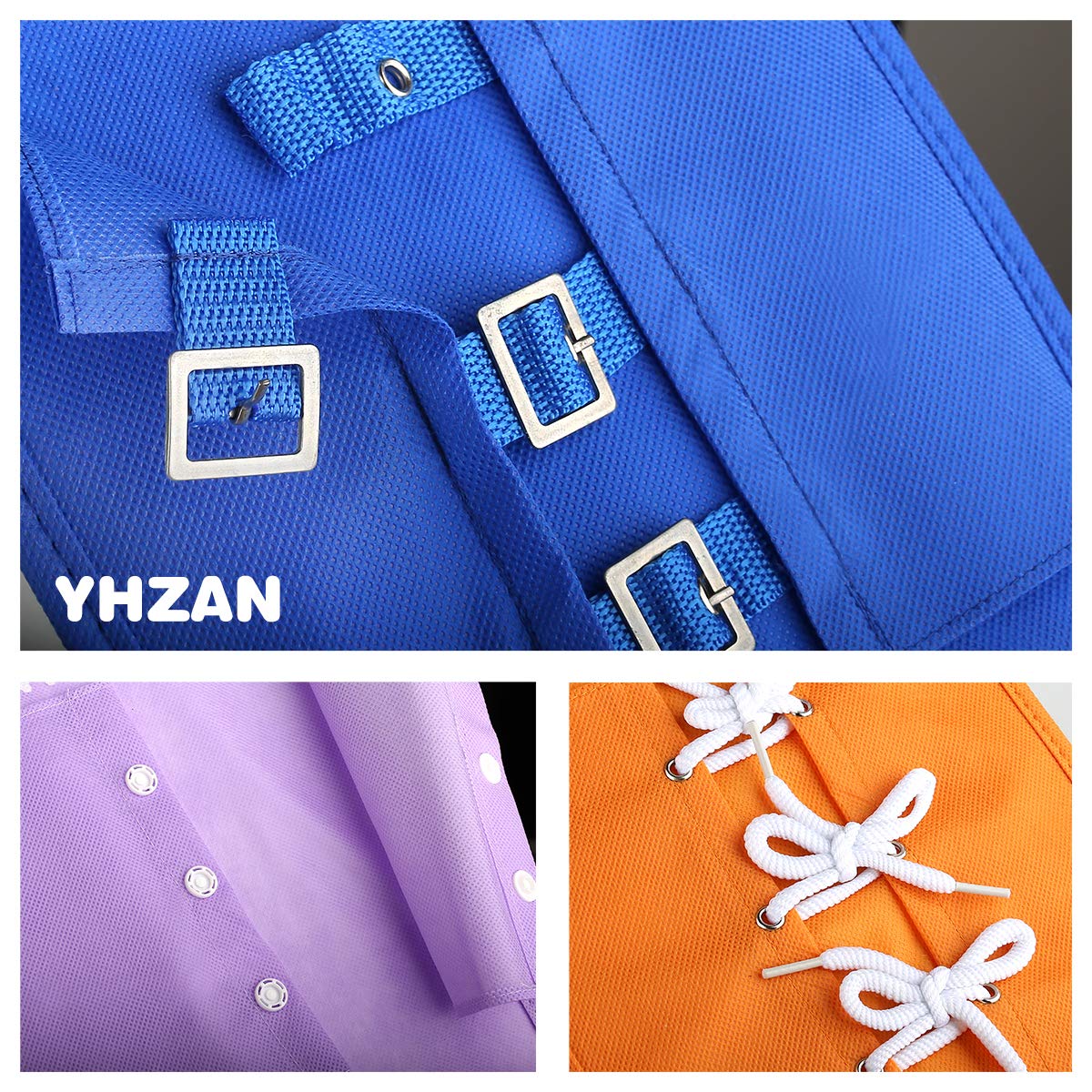 YHZAN Learn to Tie Your Shoes Dressing Board Montessori Mobile Sensory Board Travel Therapist Life Skills Development Toy - Zip,Button,Snap,Buckle,Lace & Tie for Preschool Toddler 2-8 Years Old