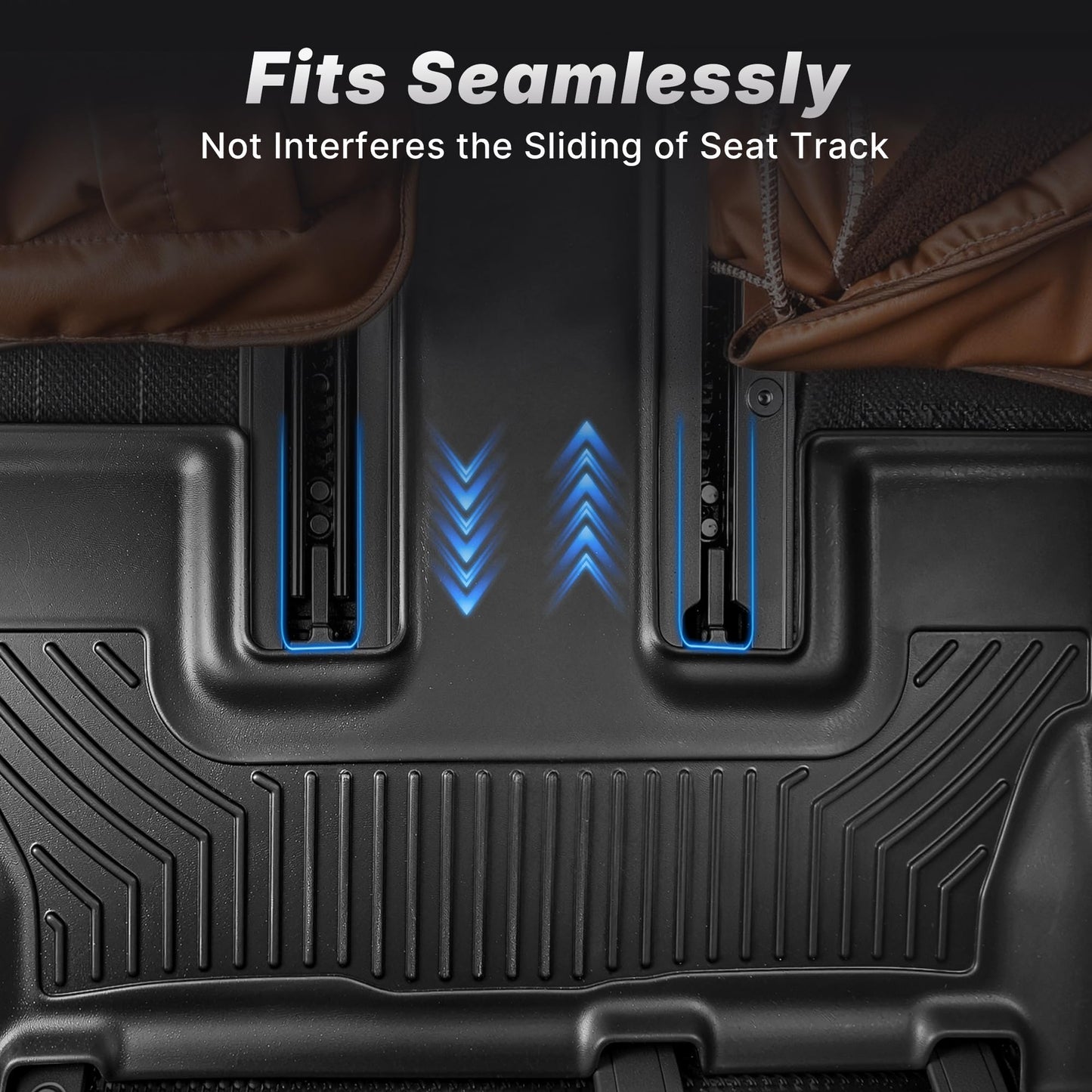 OEDRO Floor Mats for 2024-2013 Toyota 4Runner 7 Seater, Custom Fit TPE All-Weather 4Runner Car Mats Includes 1st, 2nd Row & 3rd Row Floor Liners, Black