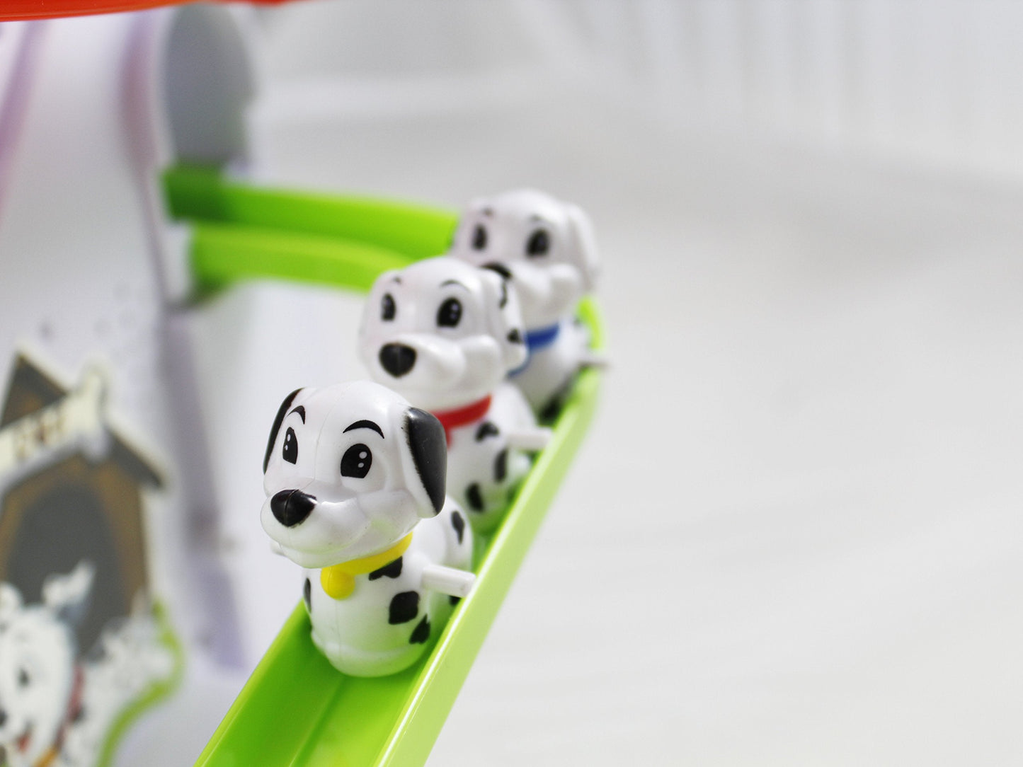 Dalmatian Puppy Slide Toy Set: Playful Stair Climbing Puppies for Chase Fun with Sliding Tracks, Music On/Off Switch for Quiet Play | Interactive Puppy Toy for Kids Toddlers Boys & Girls