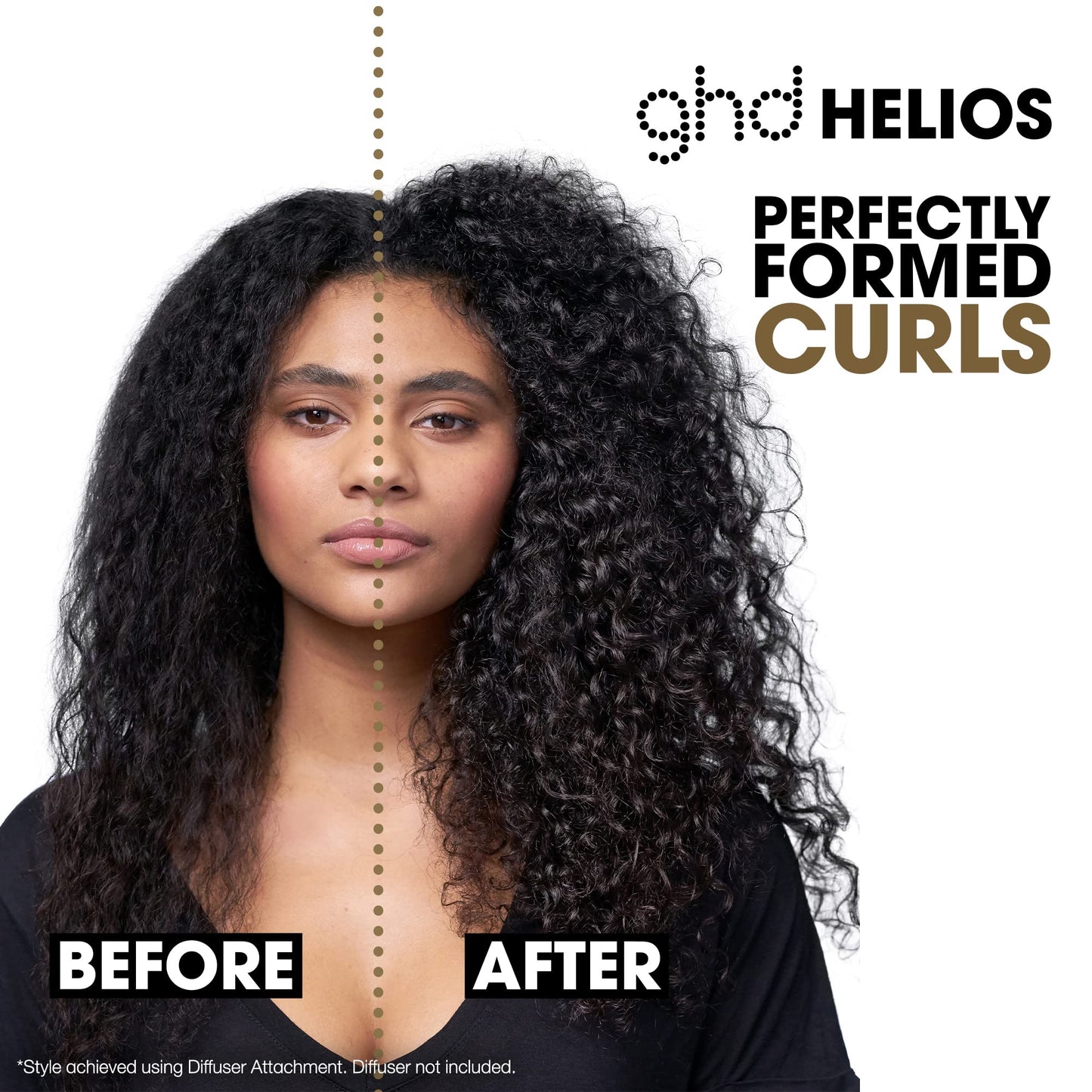 ghd Helios Professional Hair Dryer - Advanced 1875W Blow Dryer with Aeroprecis Technology, 75mph Airflow, Ionic Frizz Control, More Shine, Lightweight Design and Low Noise - White